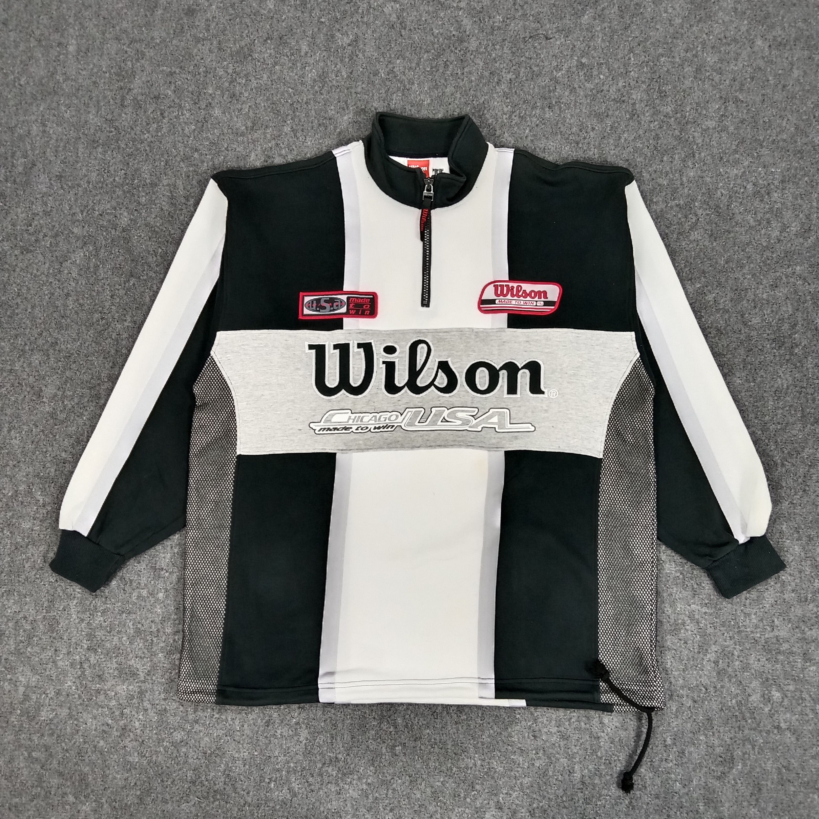 Vintage × Wilson Wilson Chicago USA Sport Style Half Zipper Jacket Size US L / EU 52-54 / 3 - 1 Thumbnail