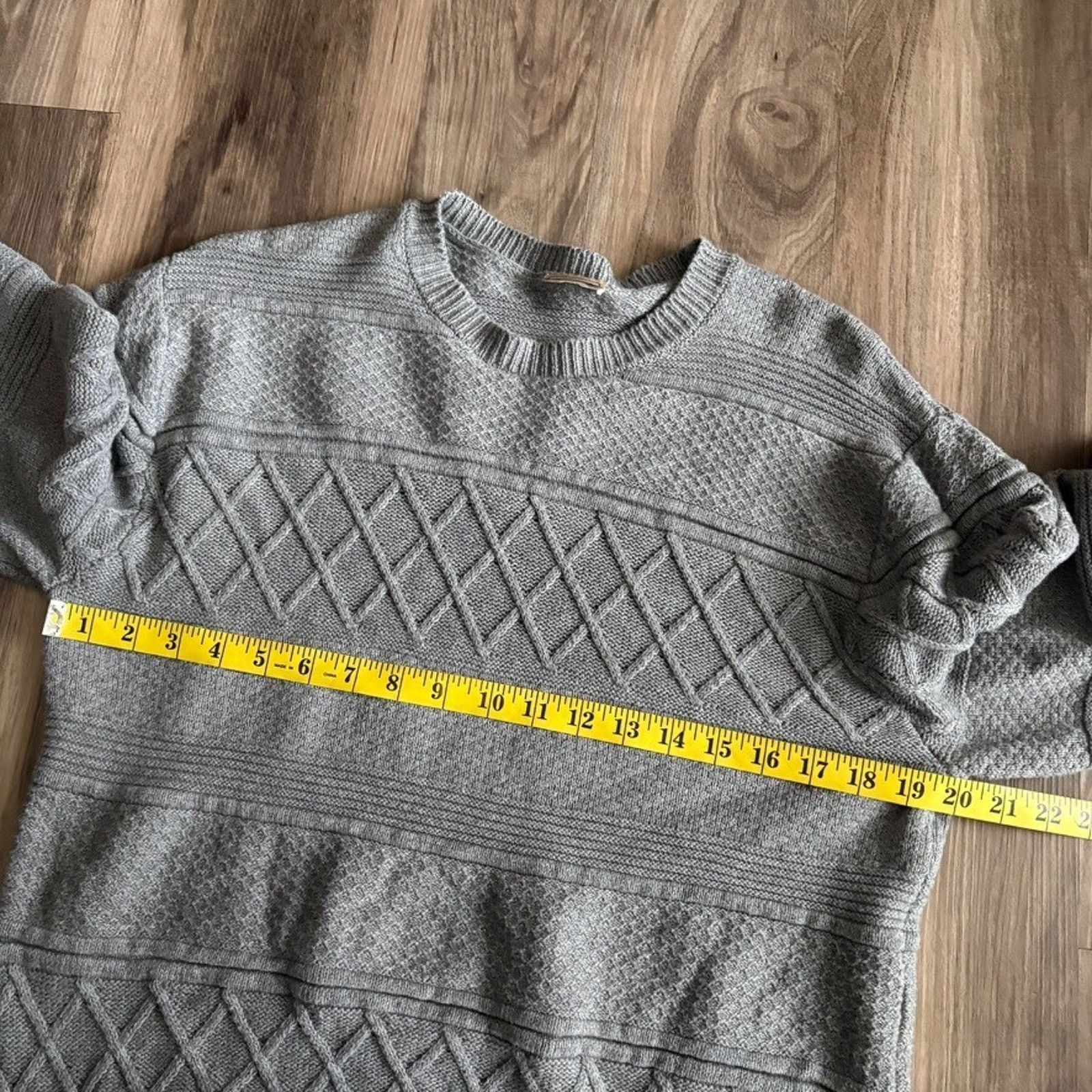 Vintage Vintage Cable Knit Sweater Men's Size M Gray 1990s Textured Size US M / EU 48-50 / 2 - 4 Thumbnail