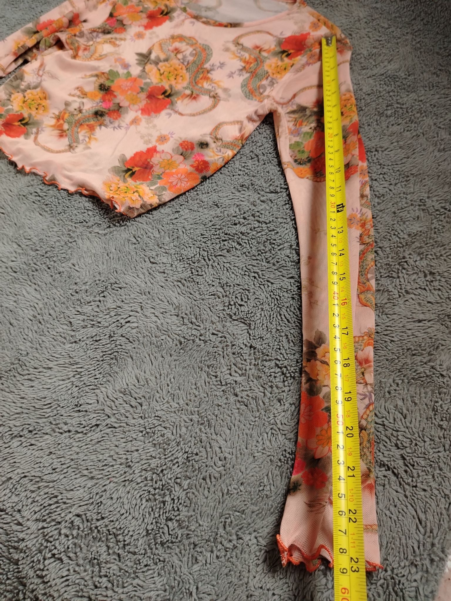 Urban Outfitters Pre-Loved Top Women S Floral Snake Print Sheer Long Sleeve Size S / US 4 / IT 40 - 2 Thumbnail