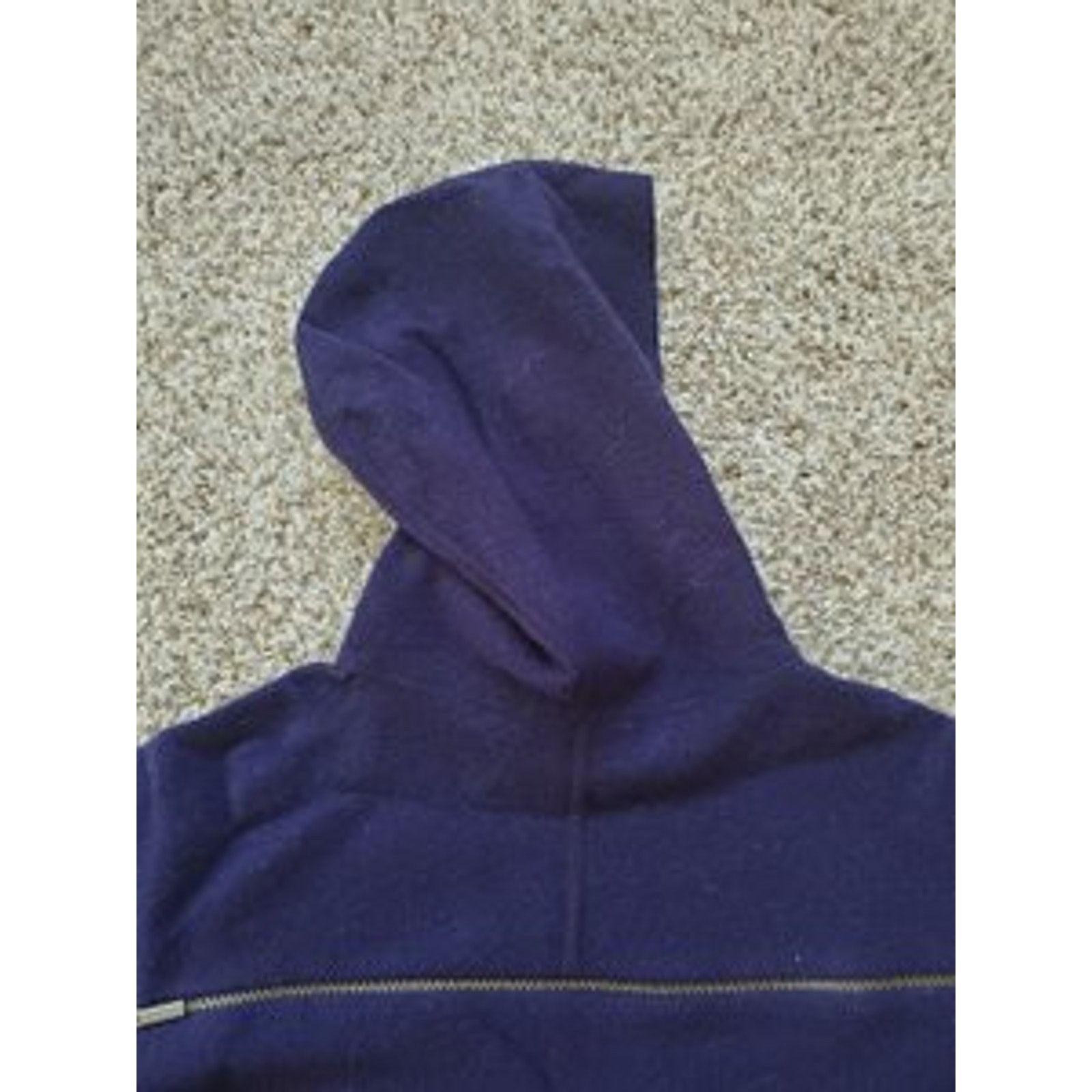 Armani Exchange A|X Armani Exchange 100% Wool Dark Blue Hooded Sweater, XL Size XL / US 12-14 / IT 48-50 - 6 Thumbnail