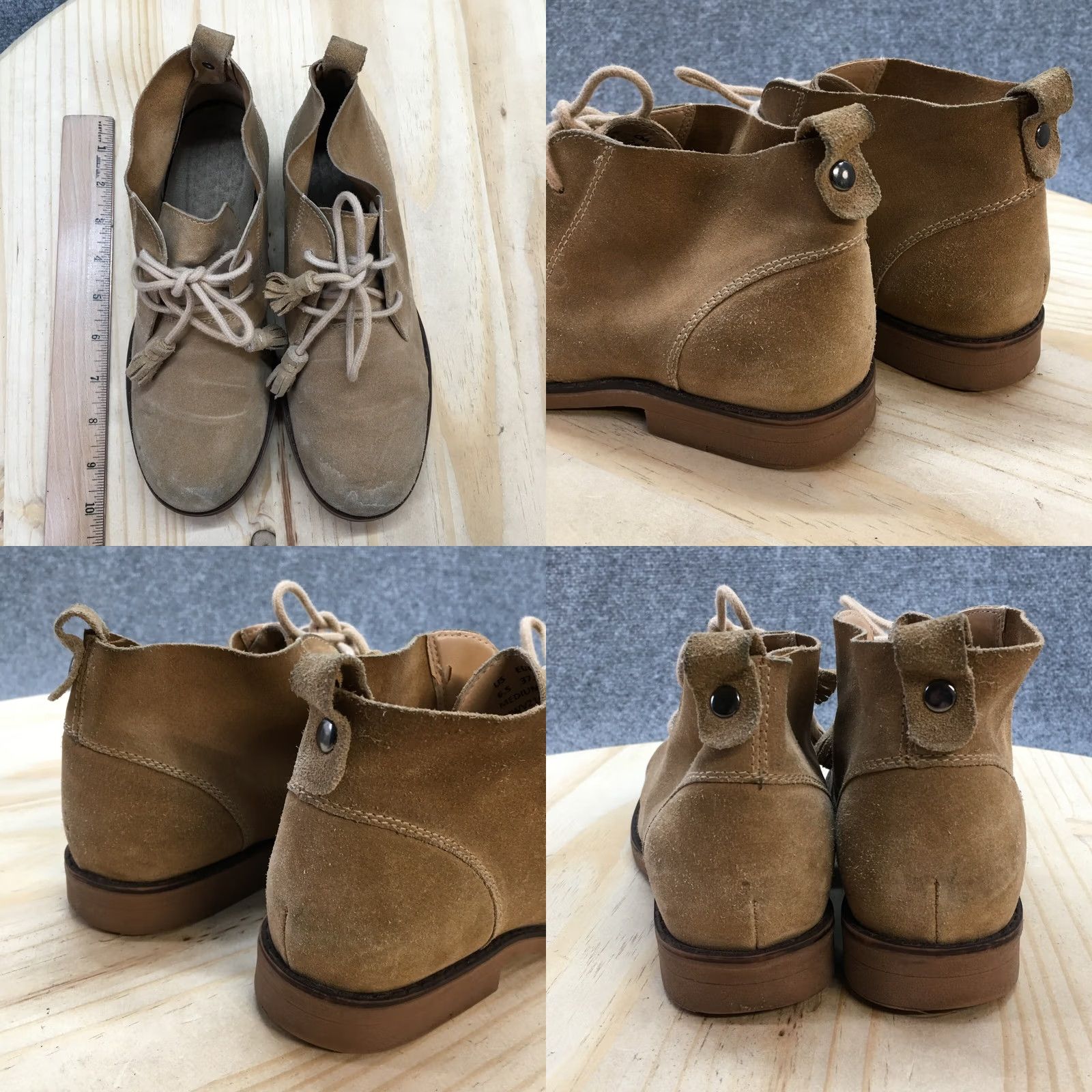 Hush Puppies Hush Puppies Moyen Tassels Ankle Boots Womens 6.5 Brown Leather Lace Up Casual Bootie Size US 7 / IT 37 - 7 Thumbnail