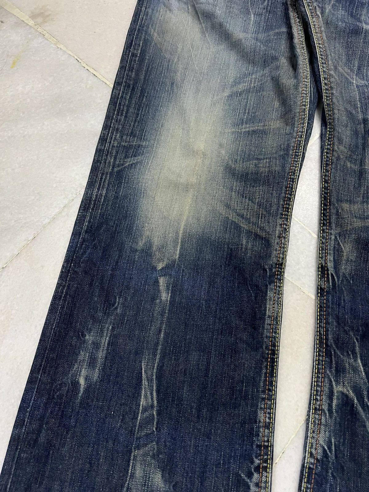 Edwin 💥Flare💥Edwin 503 Blue Trip Claw Mud Wash Jeans Size US 33 - 5 Thumbnail