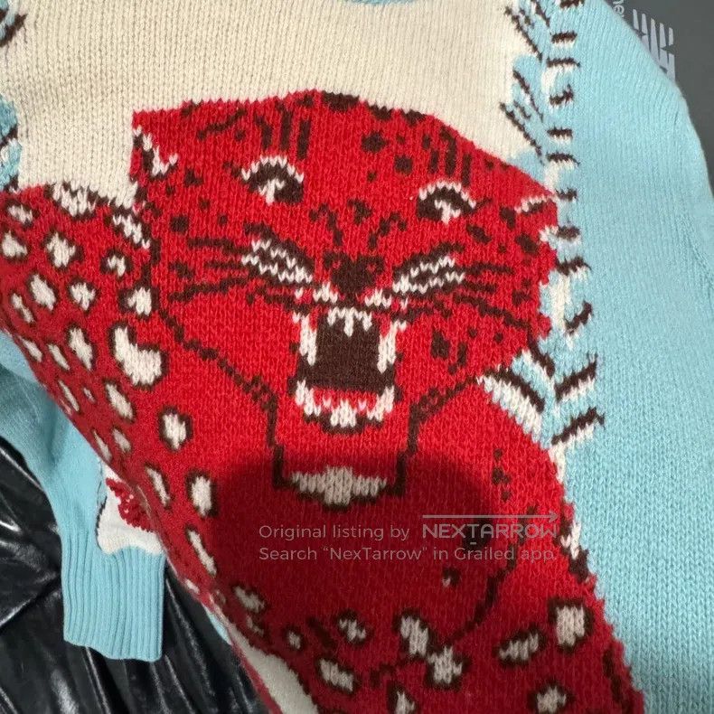 Gucci Gucci Tiger wool knitted sweater Size US L / EU 52-54 / 3 - 3 Thumbnail