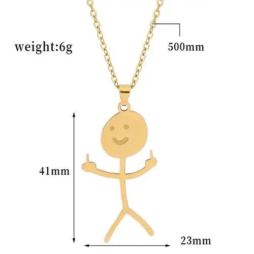 Jewelry Funny Doodle Necklace Size ONE SIZE - 2 Thumbnail