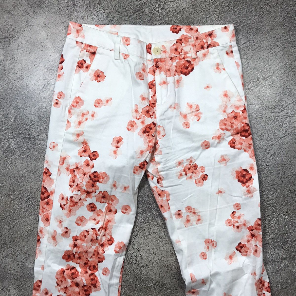 Vintage Y2K Baggy Floral Print Distressed Pants Rave Aesthetic 28 Size 28" / US 6 / IT 42 - 2 Thumbnail
