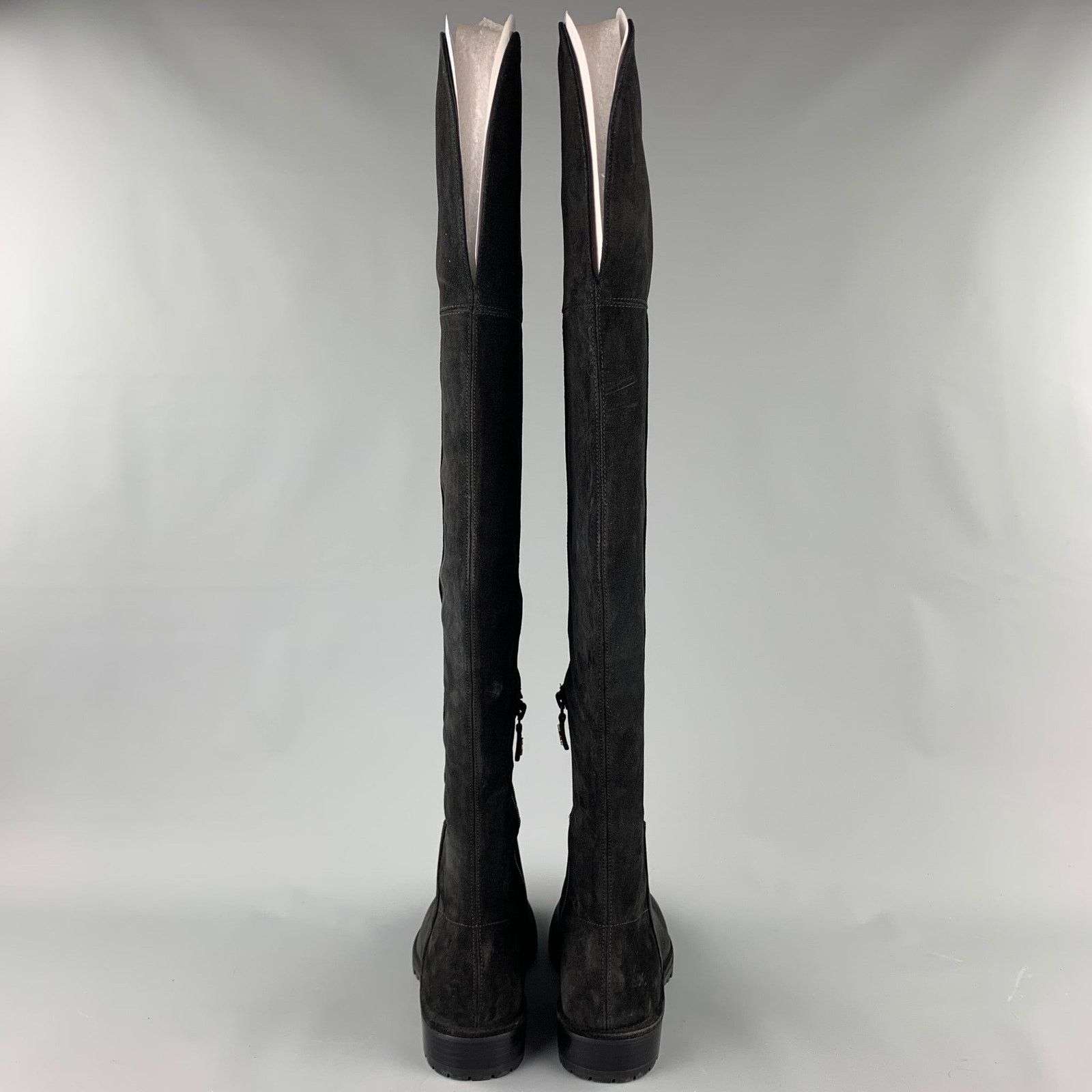 Stuart Weitzman STUART WEITZMAN Amber Size 10 Black Suede Boots Size US 10 / IT 40 - 4 Thumbnail