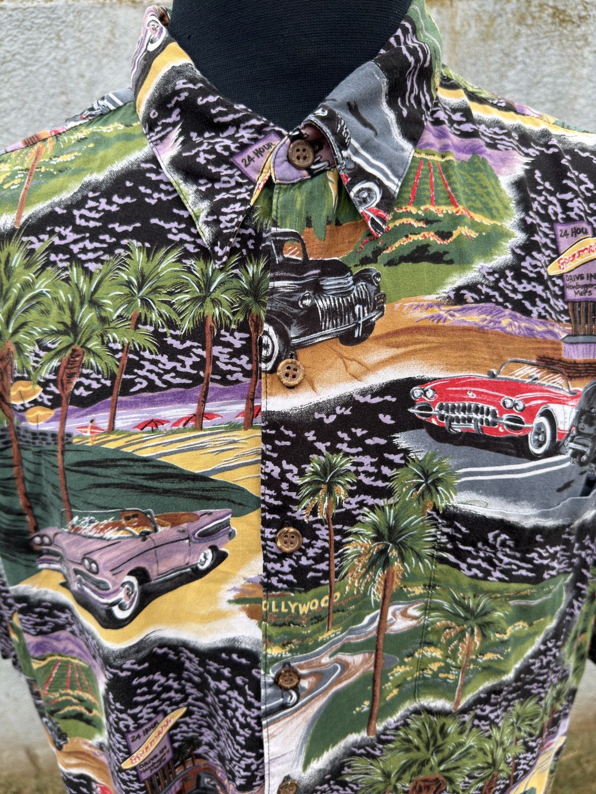 Reyn Spooner PreOwned Reyn Spooner Hollywood Drive In Cars Men's XL Size US XL / EU 56 / 4 - 3 Thumbnail