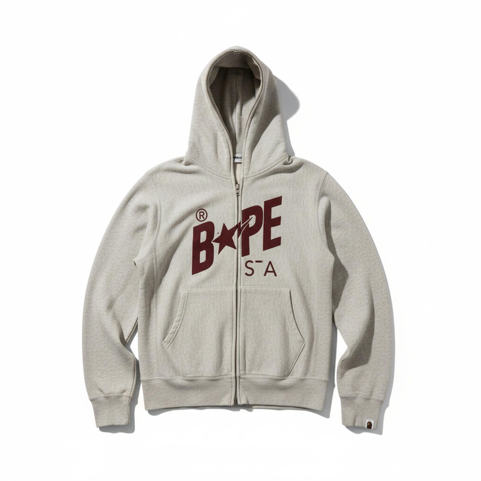 Bape BAPE - Men's Zip-Up Hoodie with Logo Print Size US S / EU 44-46 / 1 - 1 Thumbnail
