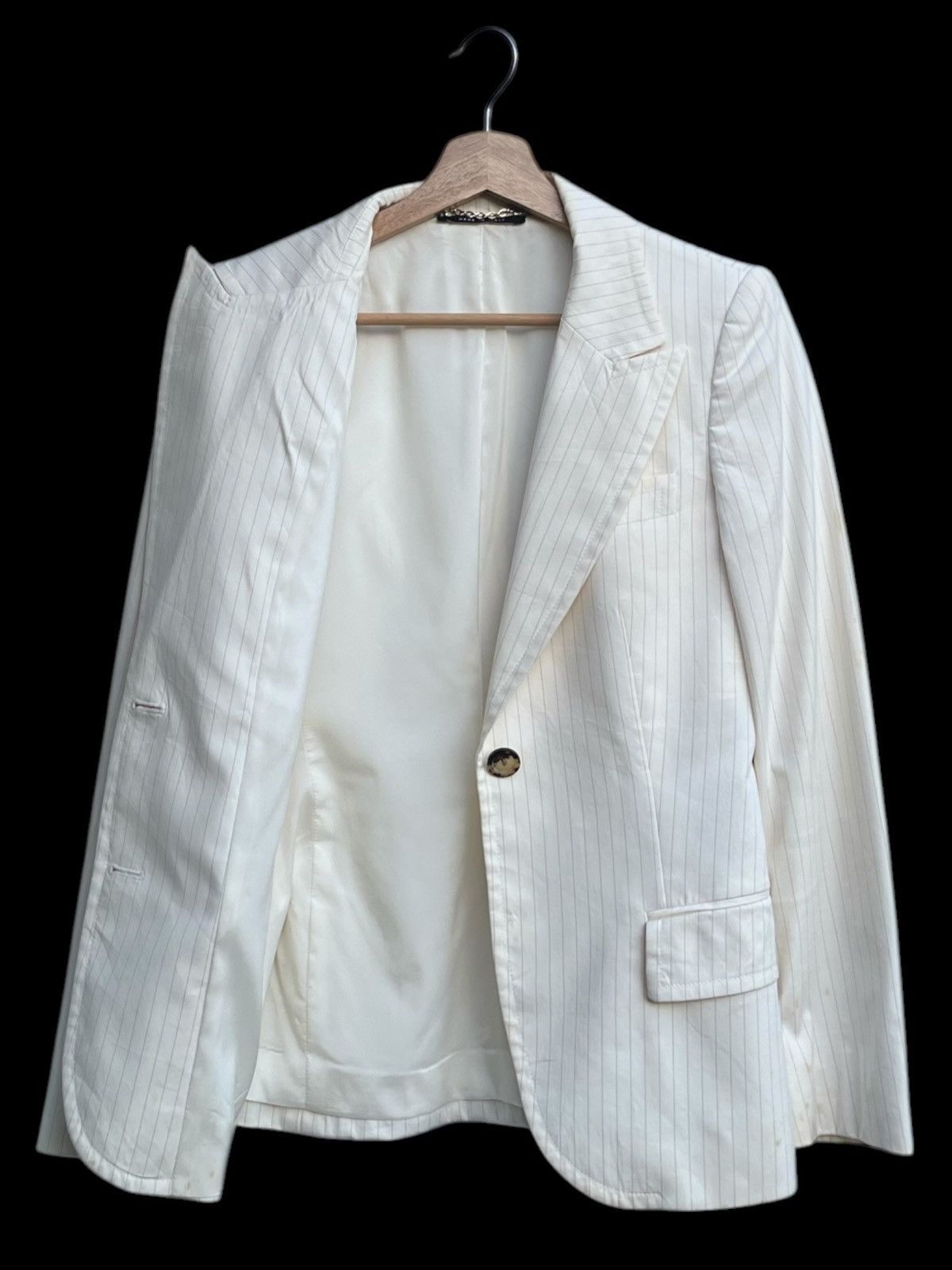 Gucci 2005 Gucci Tom Ford Pinstripe Jacket Size XS / US 0-2 / IT 36-38 - 3 Thumbnail
