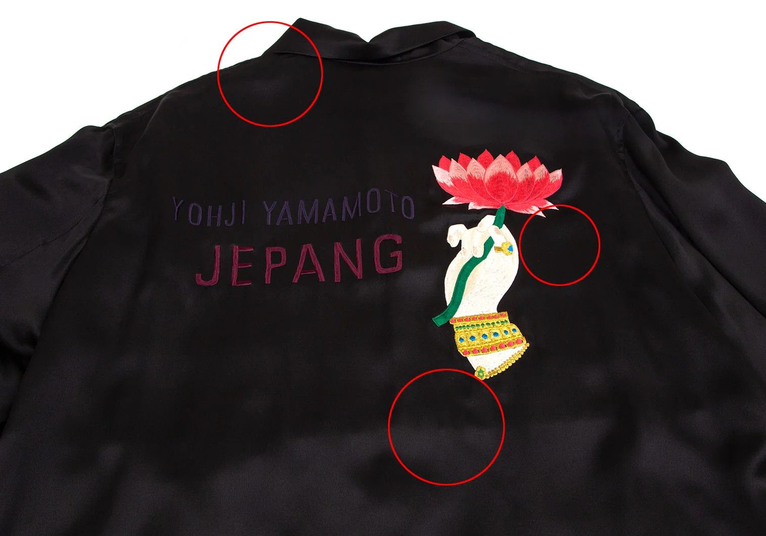 Yohji Yamamoto Yohji Yamamoto Embroidered Satin Shirt Jacket Size US M / EU 48-50 / 2 - 2 Thumbnail