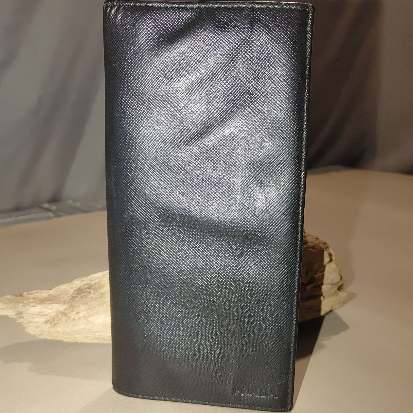 Prada Prada Wallet Milano Black Leather Vinyl Long Metal Zipper Ca Size ONE SIZE - 3 Thumbnail