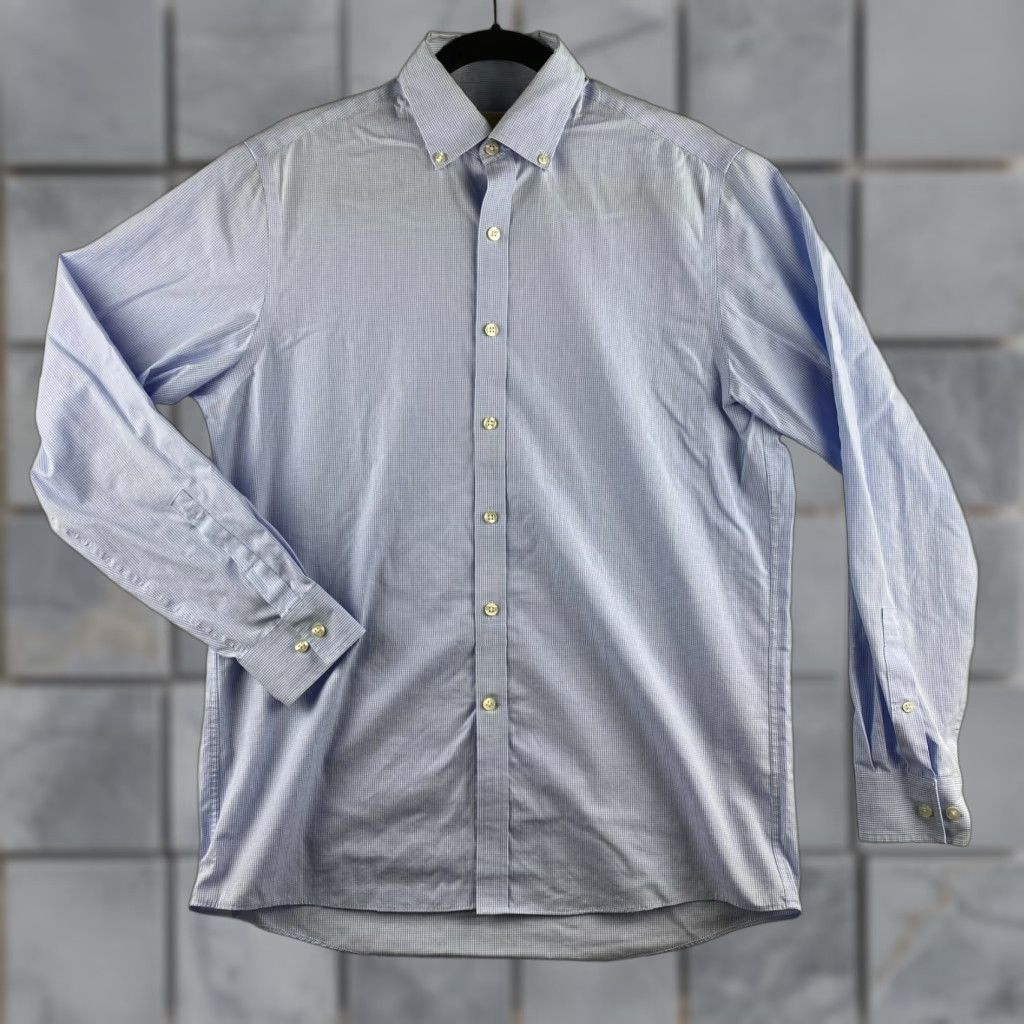 Michael Kors Michael Kors Button-Down Shirt Mens 15 1/2 34/35 Blue Check Long Sleeve Non-Iron Shirt Mens Blue Check 15 1/2 34/35 Casual Business Modern Size US S / EU 44-46 / 1 - 1 Thumbnail