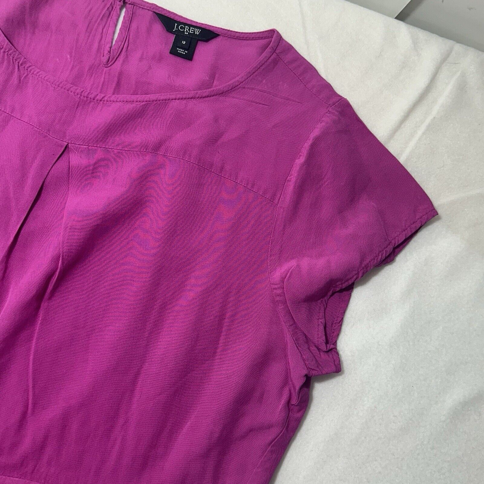 J.Crew J. Crew 12 Magenta Pink Mini Dress Pullover Pockets Size XL / US 12-14 / IT 48-50 - 4 Thumbnail