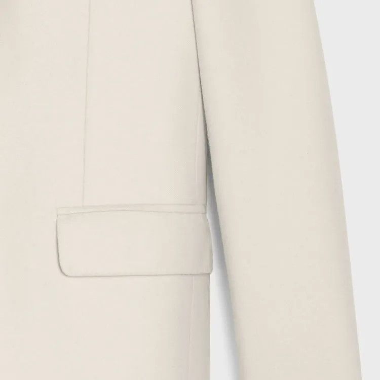 Celine o1w1db10125 2V14Q192H Short Jacket in White Size XXS / US 00 / IT 34 - 3 Thumbnail