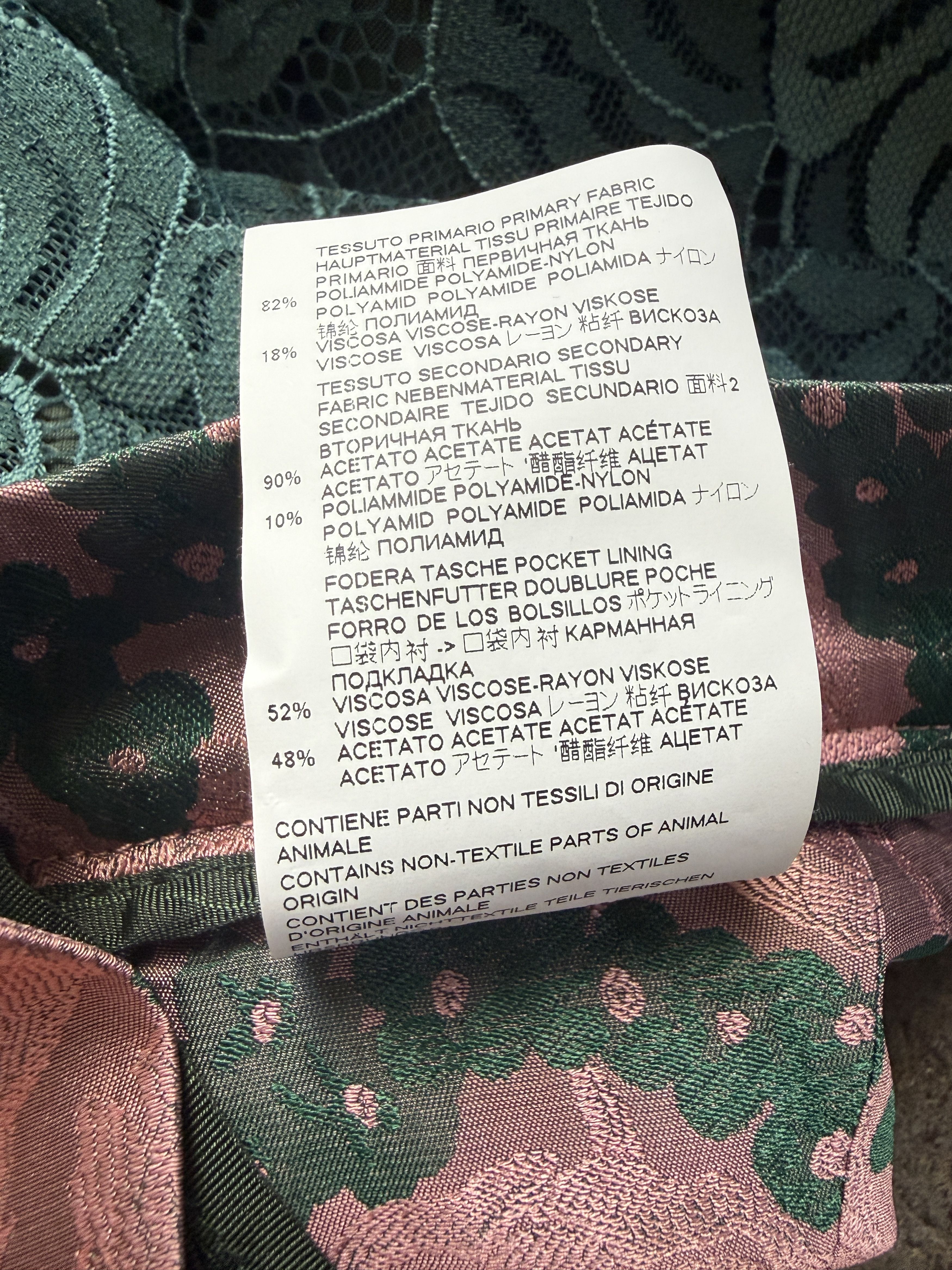 Vivienne Westwood 2019 Green Lace Pants w/ Oriental Pink Strcutured underwear Size 26" / US 2 / IT 38 - 5 Thumbnail