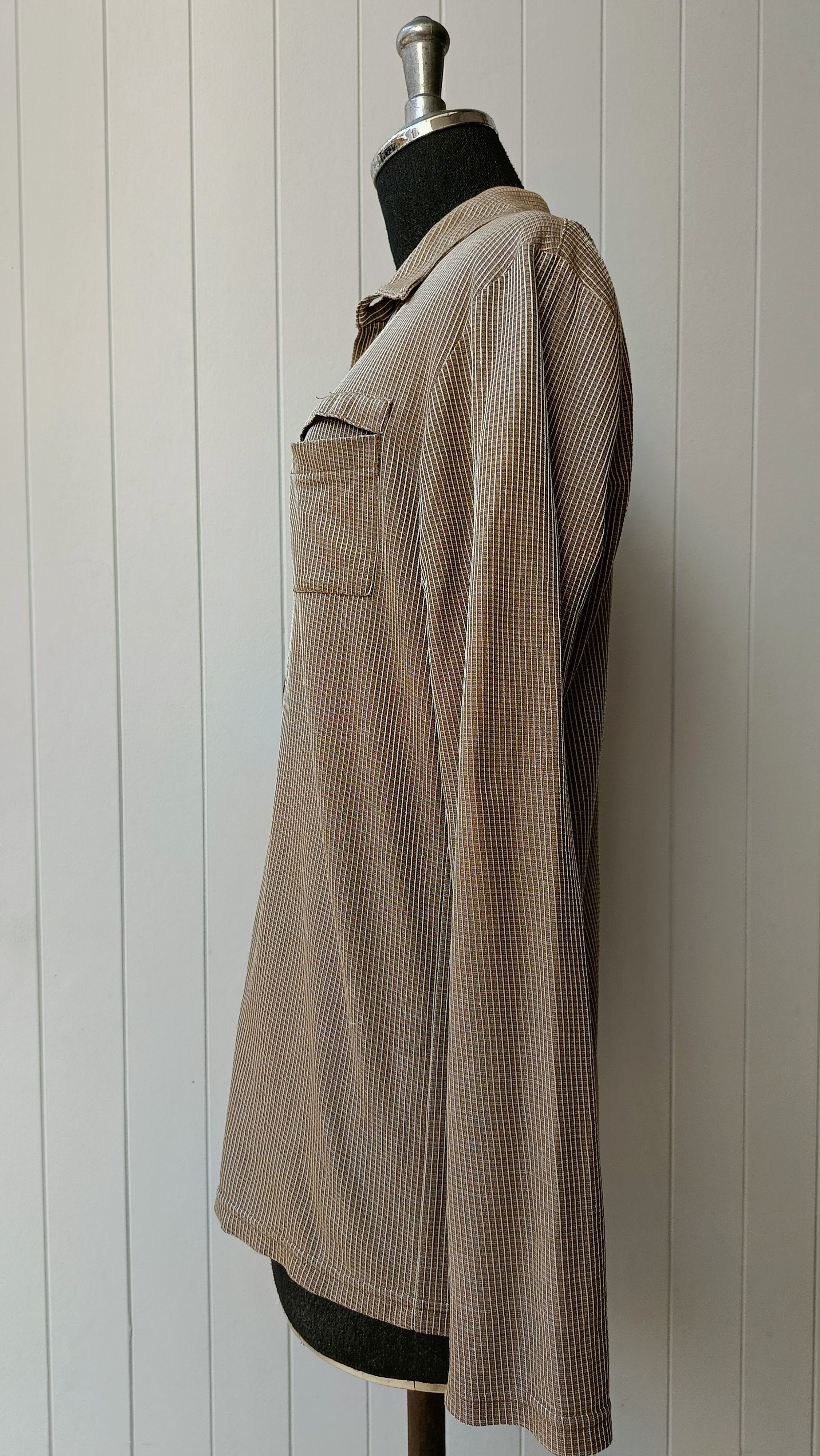 Issey Miyake Issey Miyake IM product men Japan brown striped rayon shirt Size US S / EU 44-46 / 1 - 9 Thumbnail