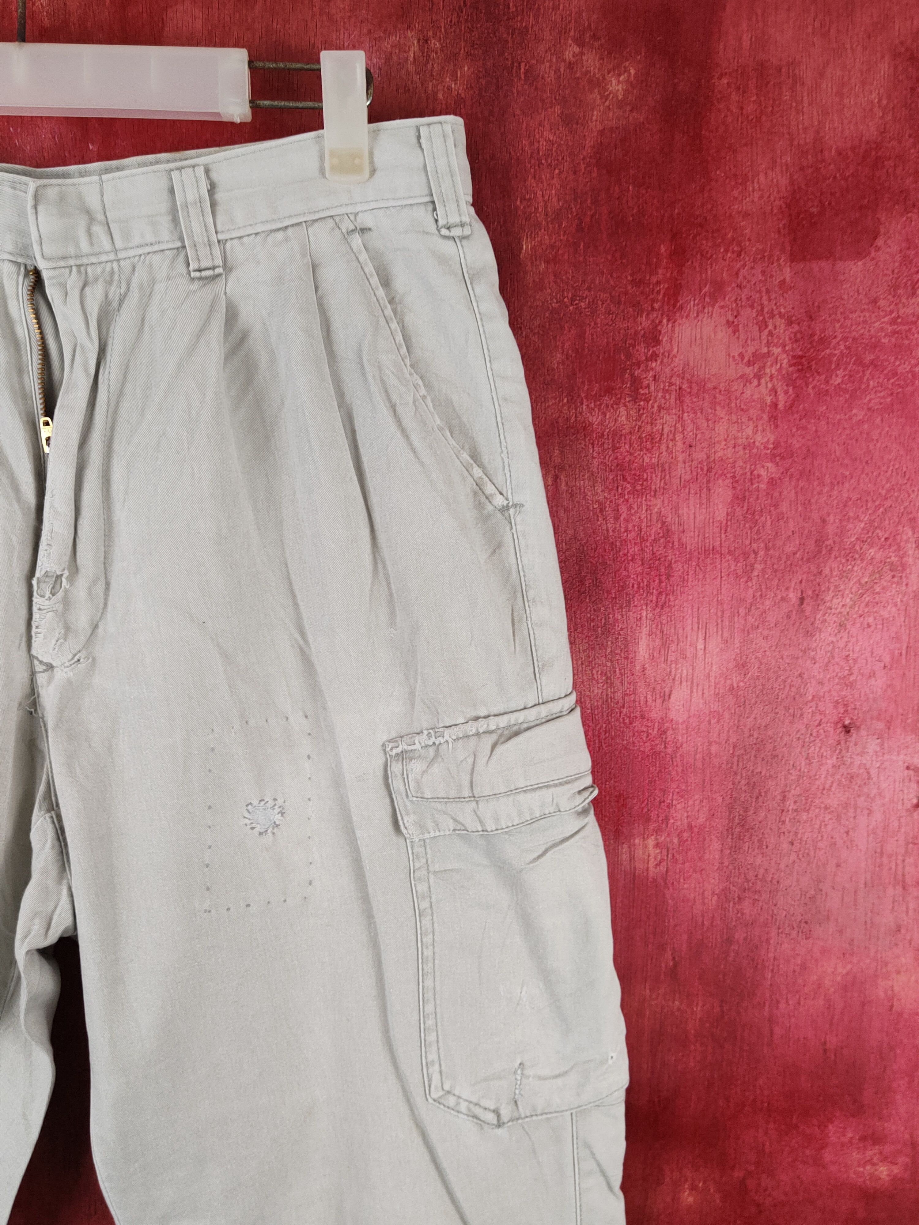 Japanese Brand Xebec Light Gray Multipocket Tactical Cargo Pants #S1750 Size US 31 - 8 Thumbnail