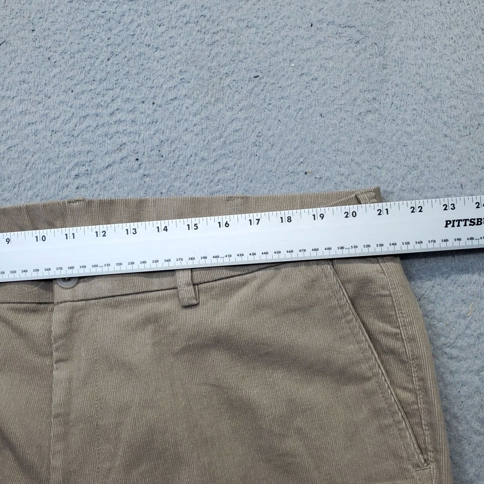 Haggar Haggar Pants Mens 42 Brown Corduroy Chino 42x30 Stretch Flex Waistband Straight Fit Size US 42 / EU 58 - 6 Thumbnail