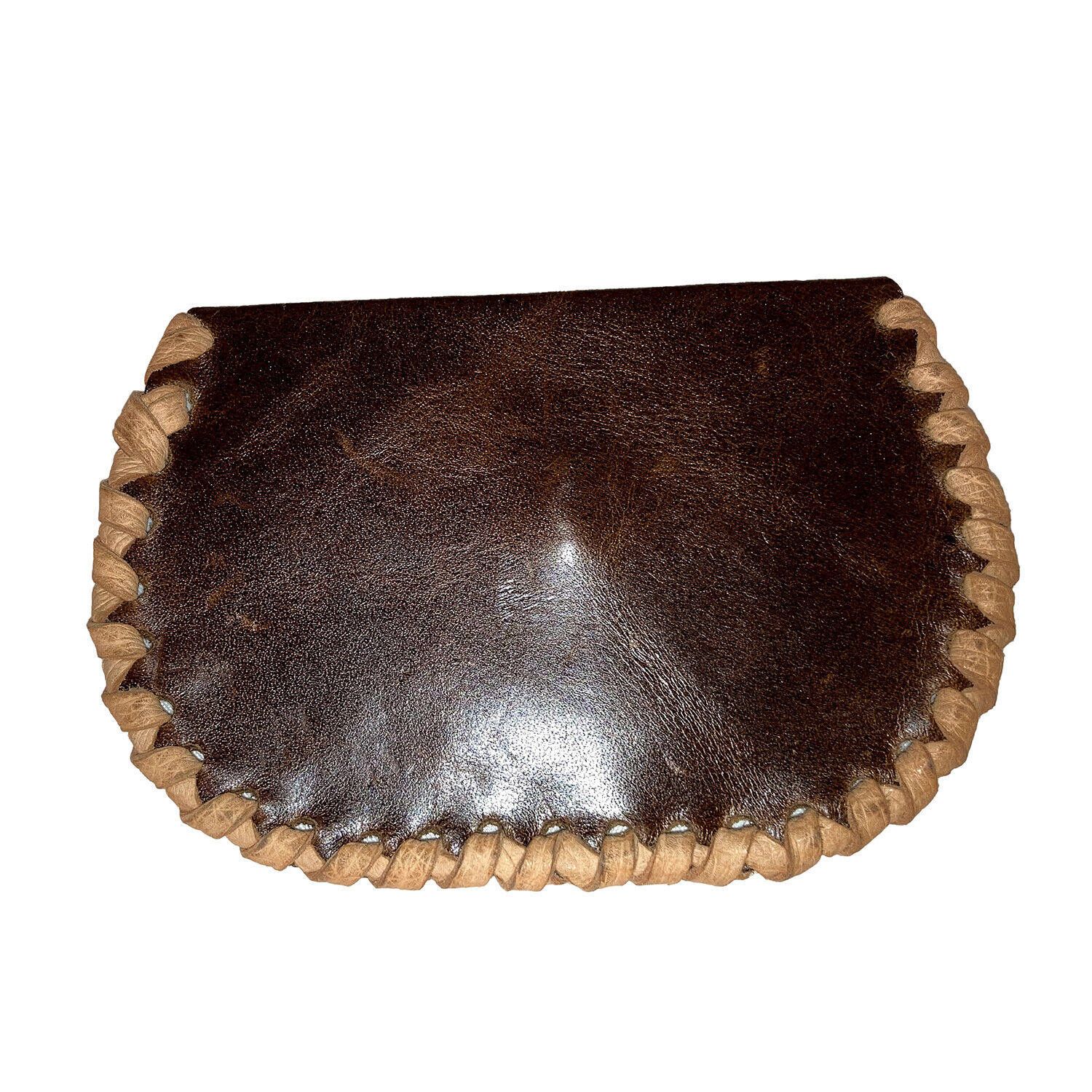 Handmade Mexican Hand Made Goat Skin Flower Hippie Change Purse Size ONE SIZE - 2 Thumbnail