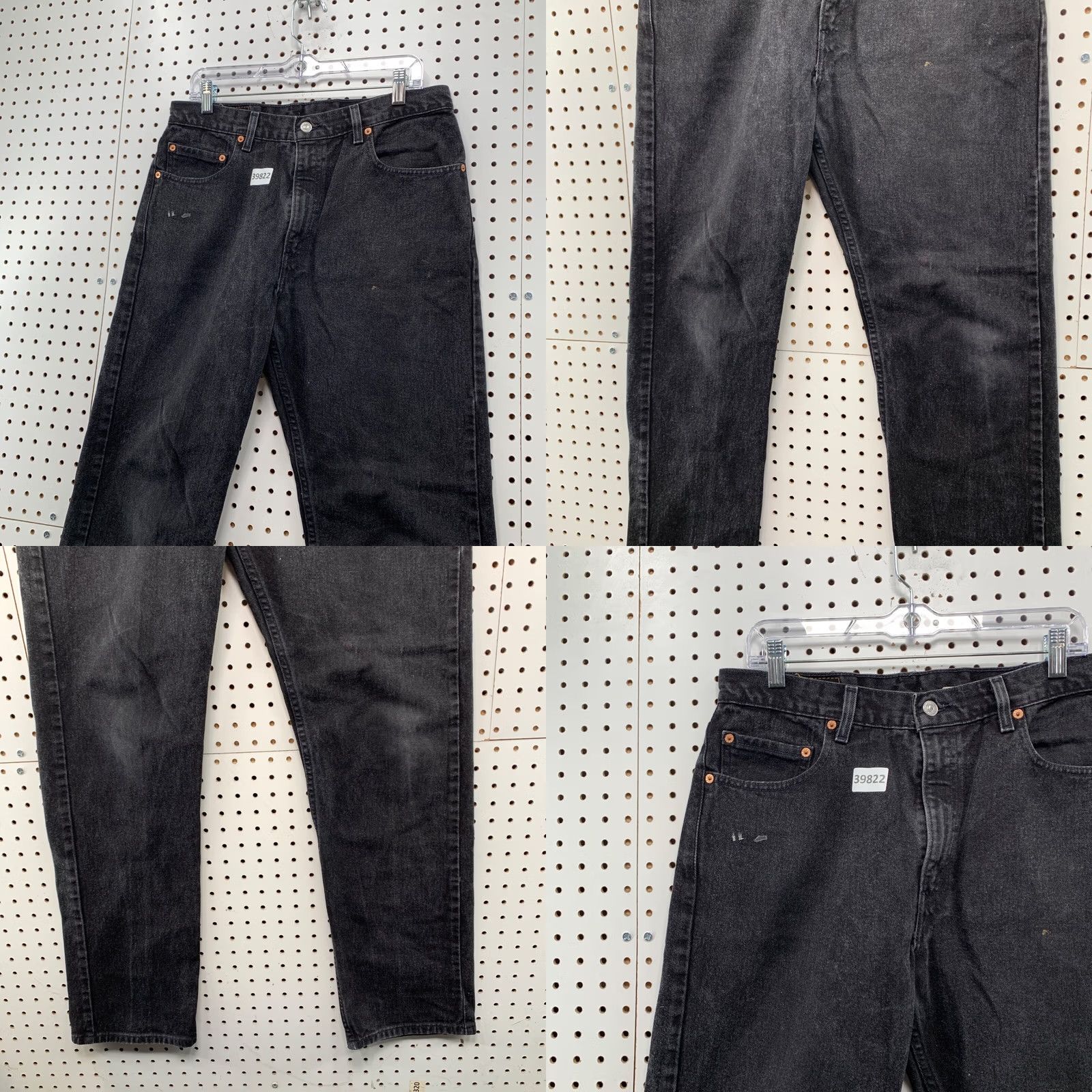 Levi's VINTAGE Levi's 505 Black Denim Jeans Mens Size 34x33 Straight Regular Fits Size US 34 / EU 50 - 8 Thumbnail
