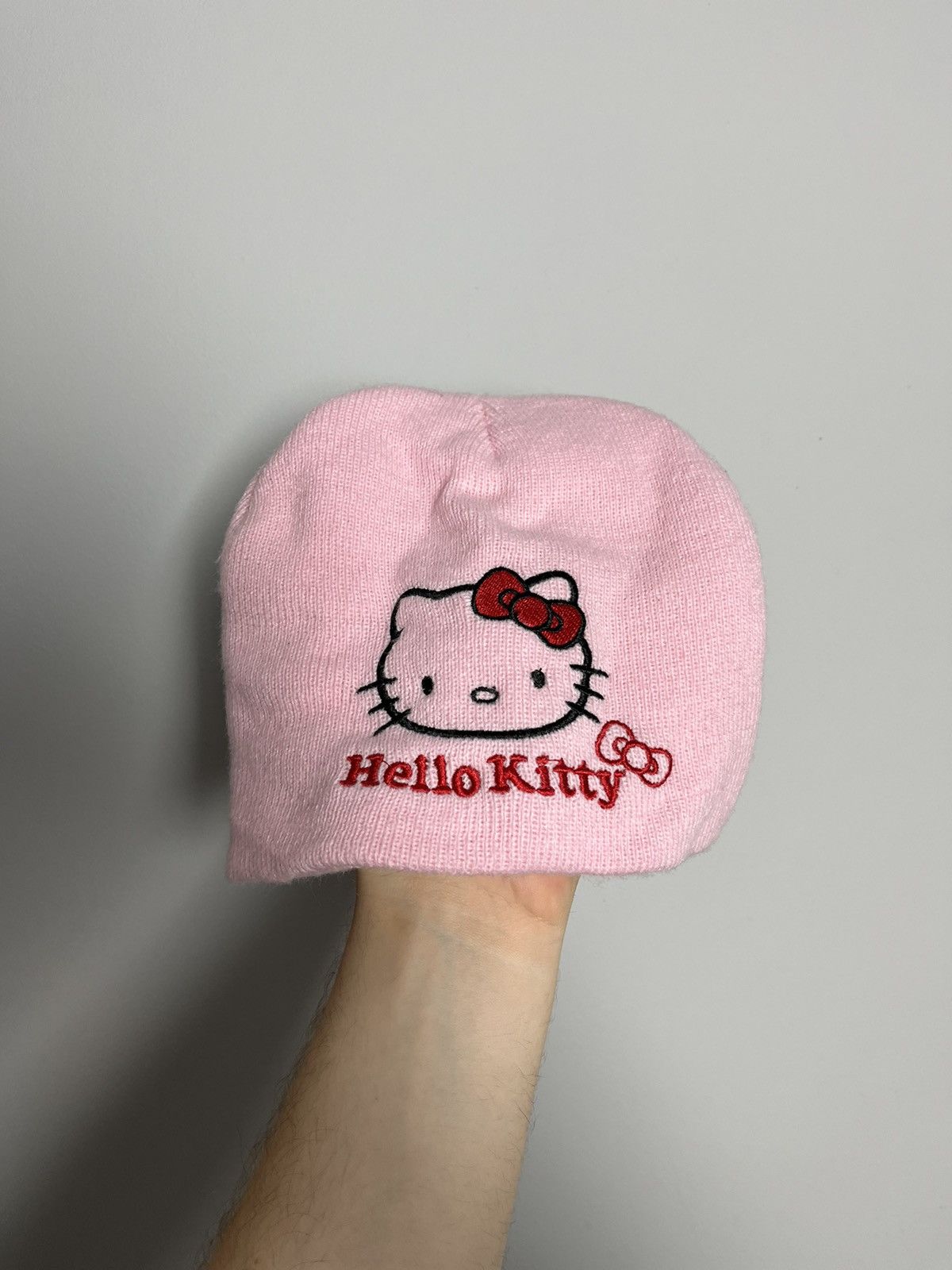 image of Avant Garde x Vintage Hello Kitty Winter Hat Y2K Alternative Cartoon in Pink, Women's