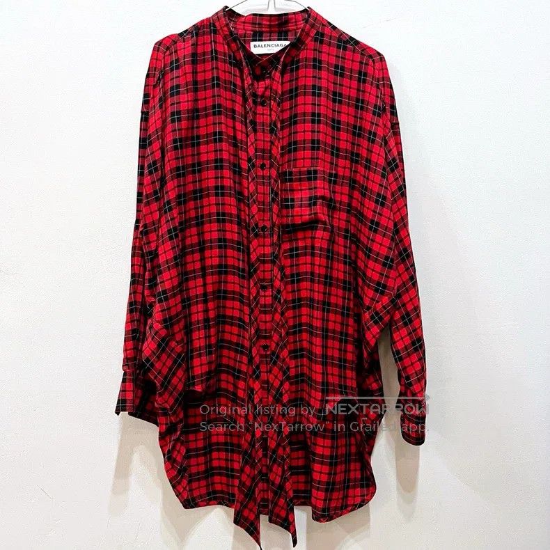 Balenciaga Balenciaga Back Logo plaid shirt red Size XS / US 0-2 / IT 36-38 - 1 Thumbnail