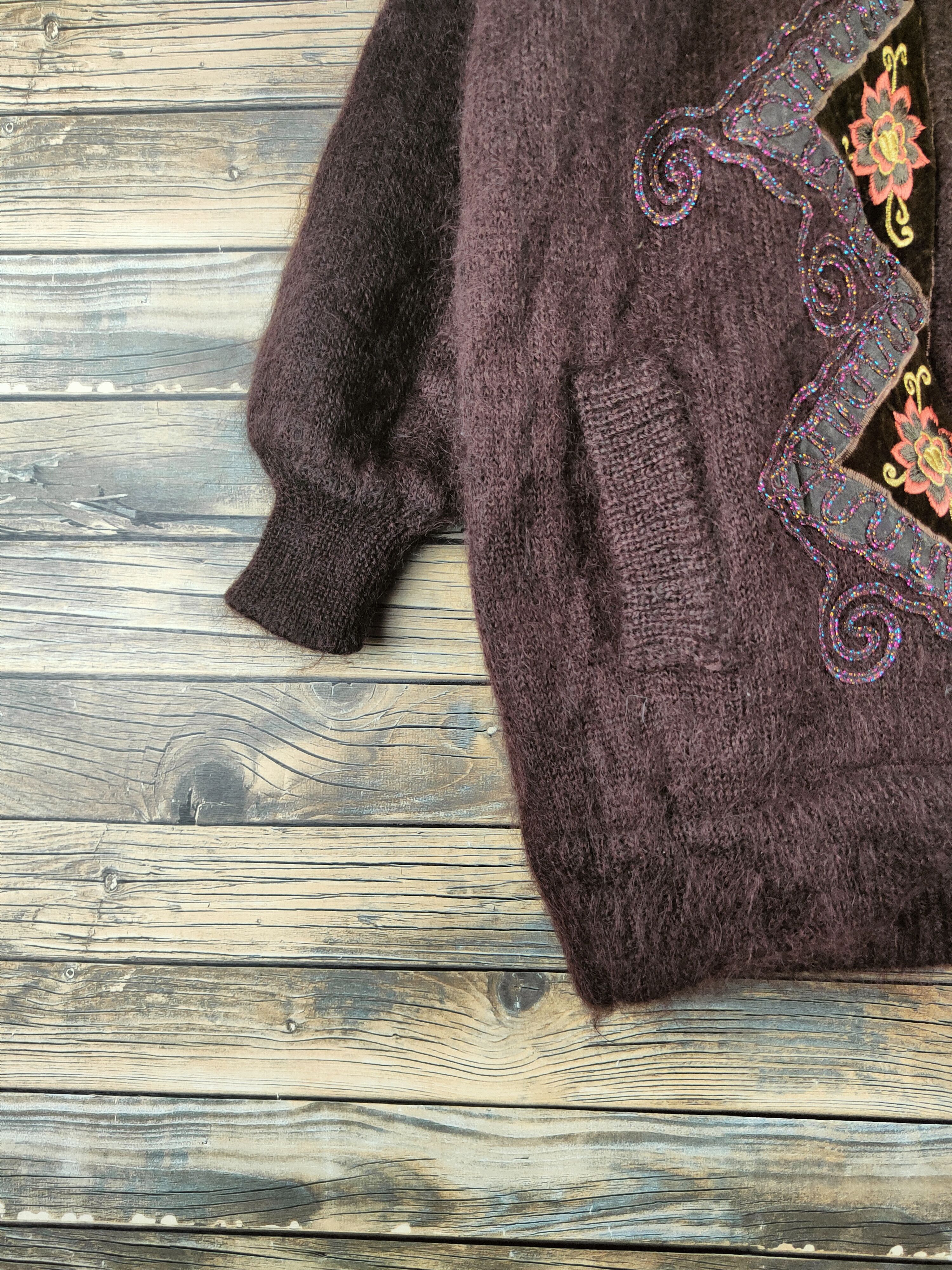 Japanese Brand DL J.Batik Brown Knitwear Sweaters #46-379 Size L / US 10 / IT 46 - 4 Thumbnail