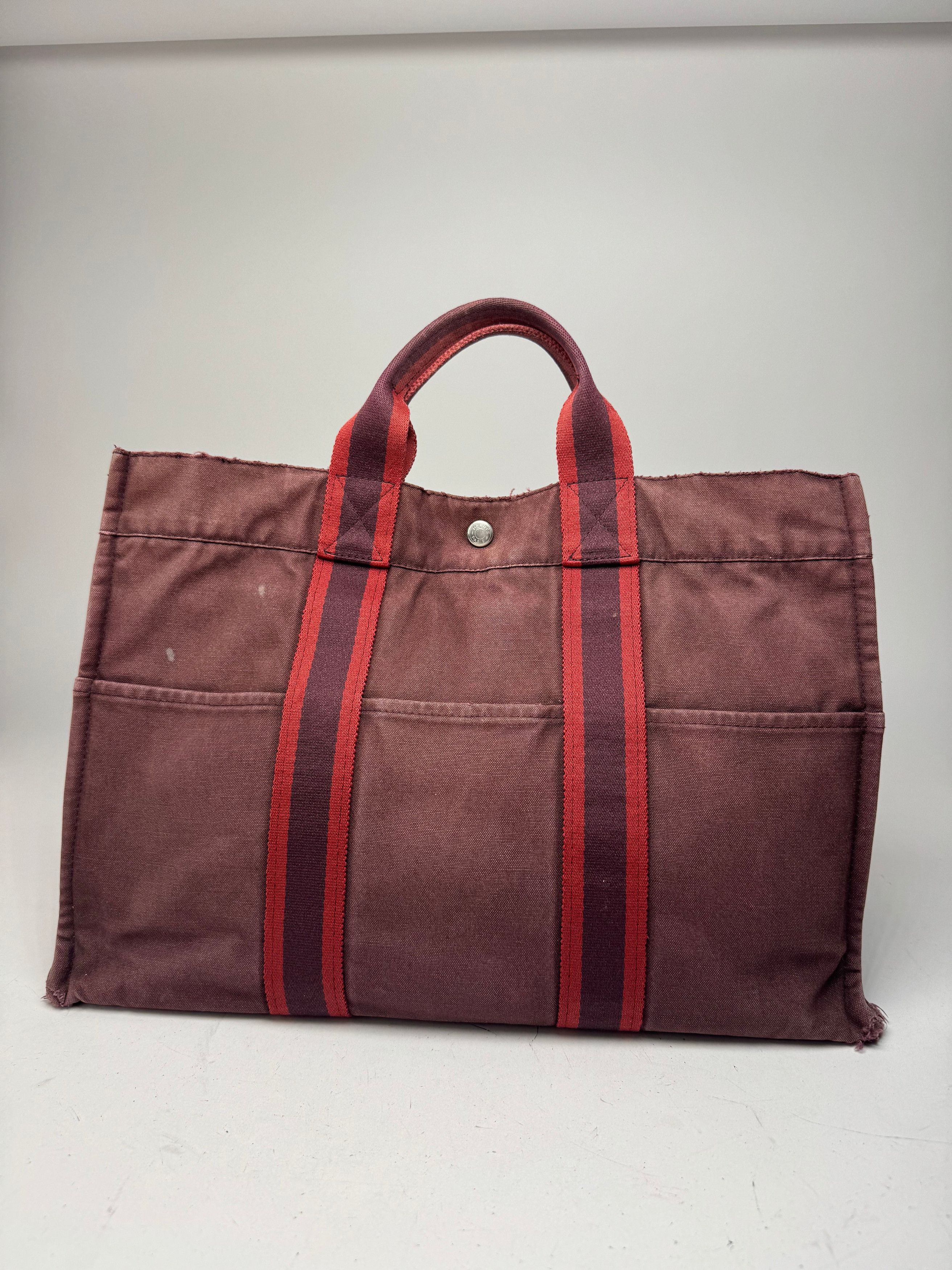 Other Vintage Hermes Tote Bag purple red Size ONE SIZE - 1 Thumbnail