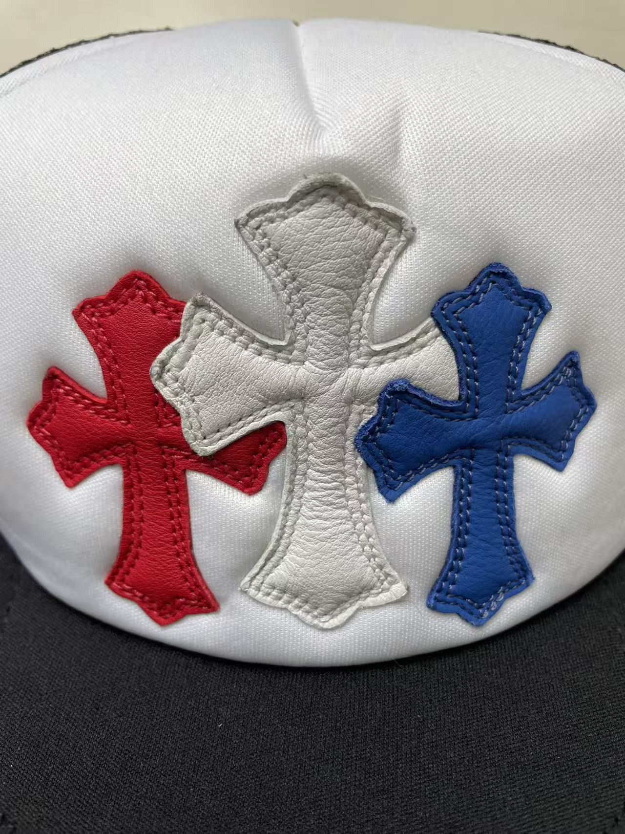 Chrome Hearts Chrome Hearts Multi Triple Leather Cross Trucker Cap Size ONE SIZE - 7 Thumbnail