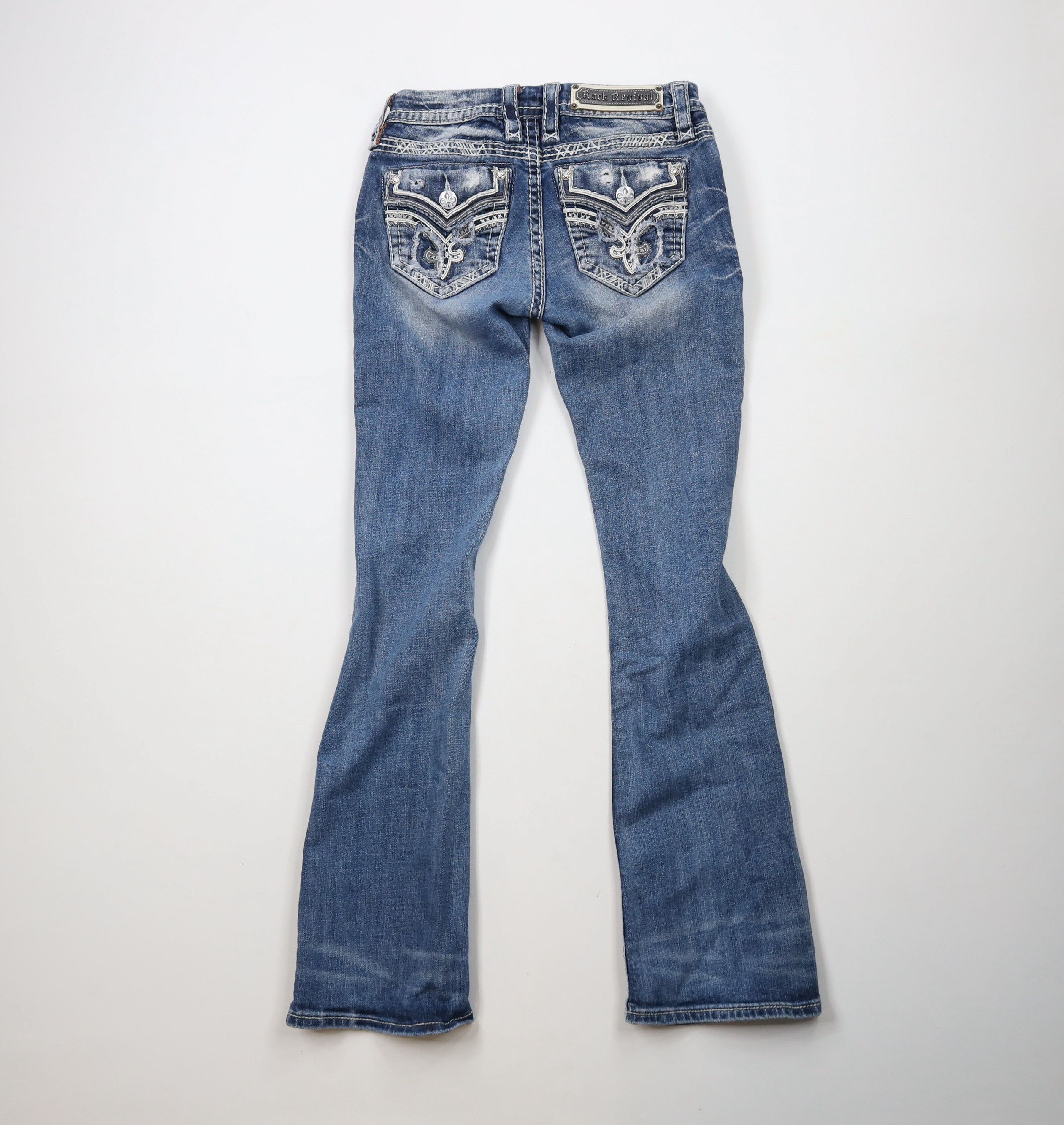 Rock Revival × Vintage Rock Revival Stitch Donna Mid Rise Bootcut Denim Jeans AS IS Size 26" / US 2 / IT 38 - 11 Thumbnail