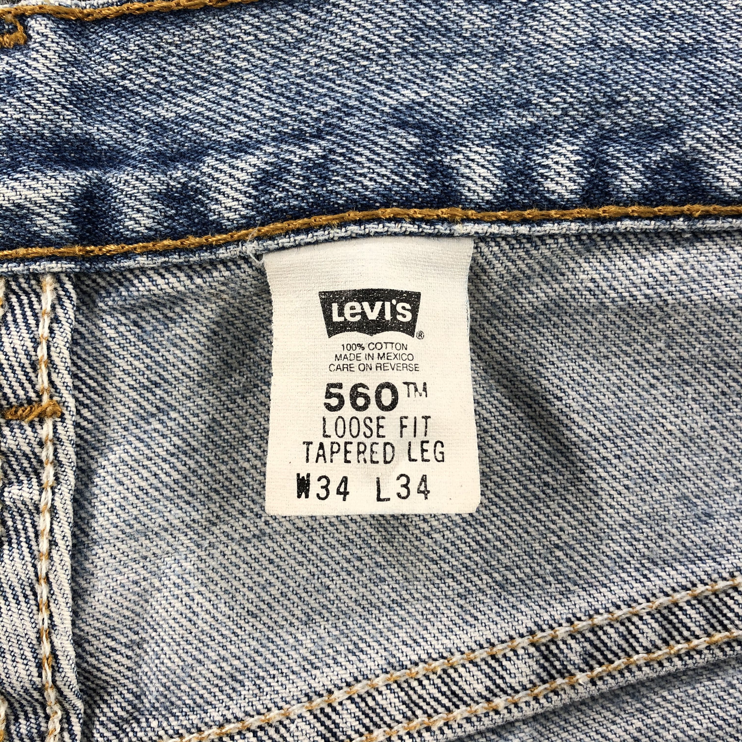 Levi's Vintage 90s Light Wash Levis 560 Jeans-J1264 Size US 33 - 10 Thumbnail