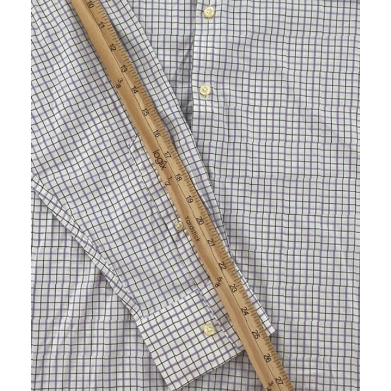 Peter Millar VINTAGE? No — Peter Millar Summer Comfort Men’s Button-Up Shirt XL Purple White Check 1969 Modern Long Sleeve Casual Button-Front Size US XL / EU 56 / 4 - 8 Thumbnail