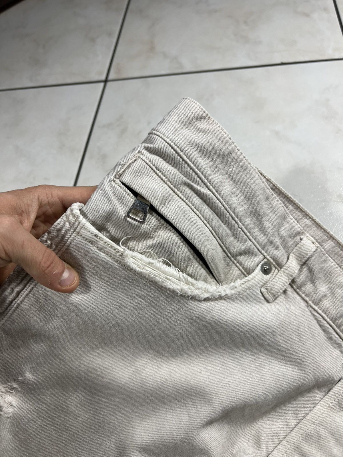 Balmain Archive Balmain biker beige distressed denim pants zippers Size US 34 / EU 50 - 11 Thumbnail