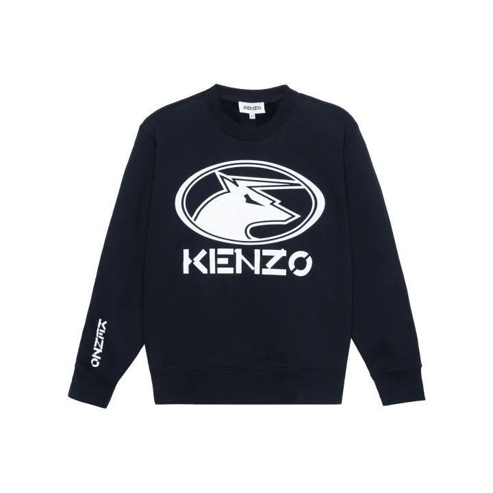 Kenzo KENZO Black Graphic Crewneck Sweatshirt for Women -2507 Size S / US 4 / IT 40 - 1 Thumbnail