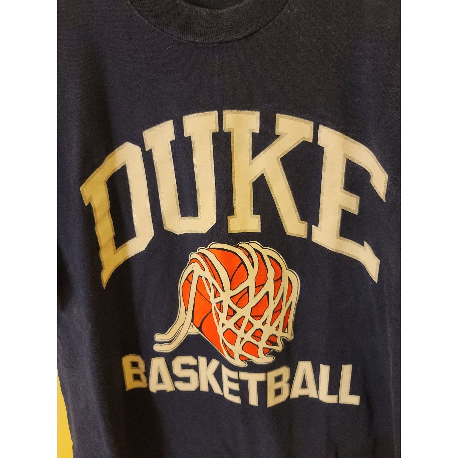 Fruit Of The Loom Vintage Duke Basketball T-Shirt XL Navy 90s Single Stitch Size US XL / EU 56 / 4 - 2 Thumbnail