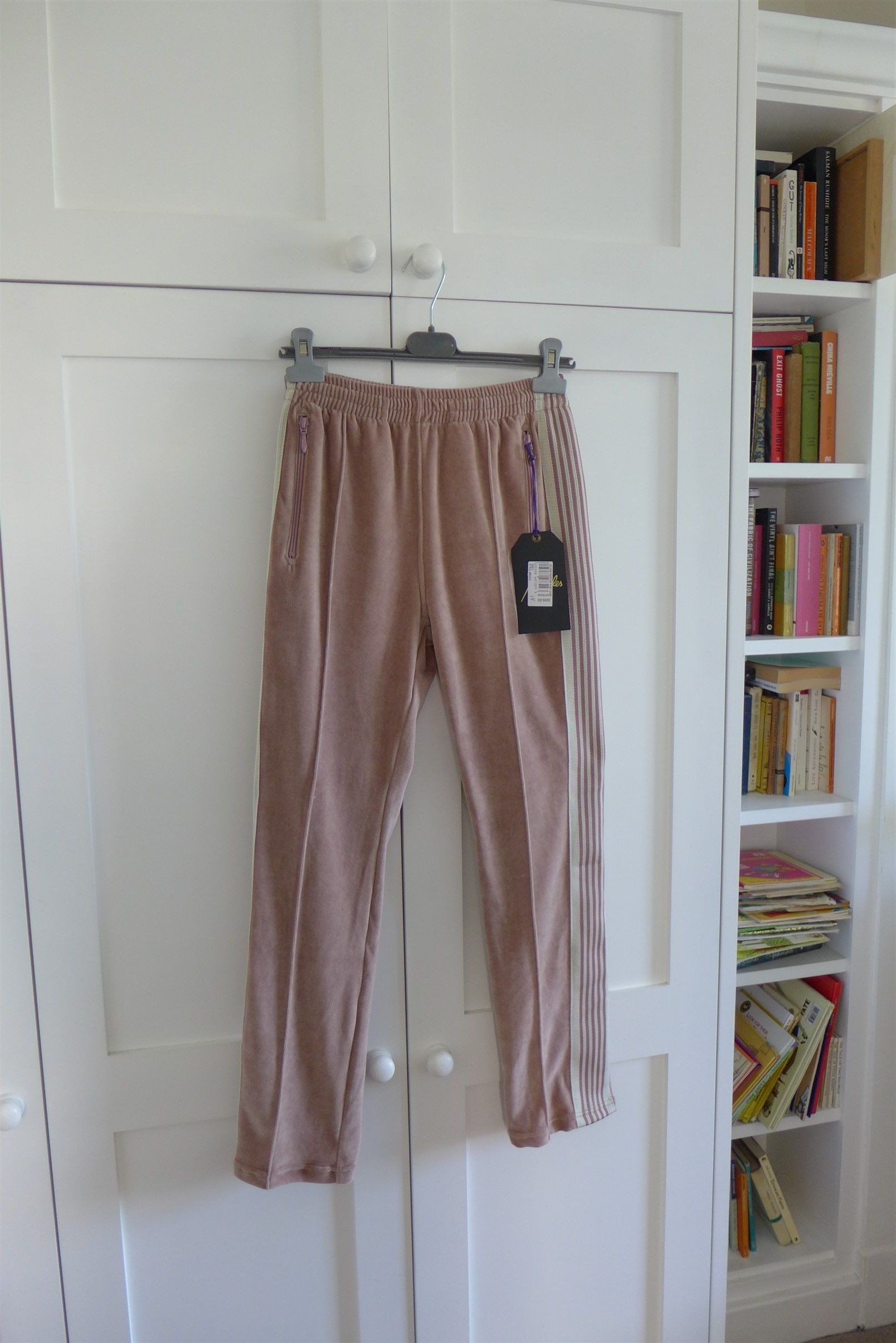 Needles Needles Narrow Track Pant - Old Rose Velour Size US 30 / EU 46 - 4 Thumbnail