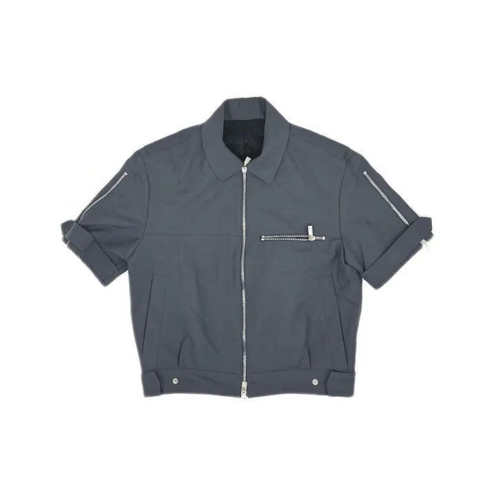 Dior Dior Dior Blue Short Sleeve Zip Jacket 0079-2507 Size US M / EU 48-50 / 2 - 2 Thumbnail