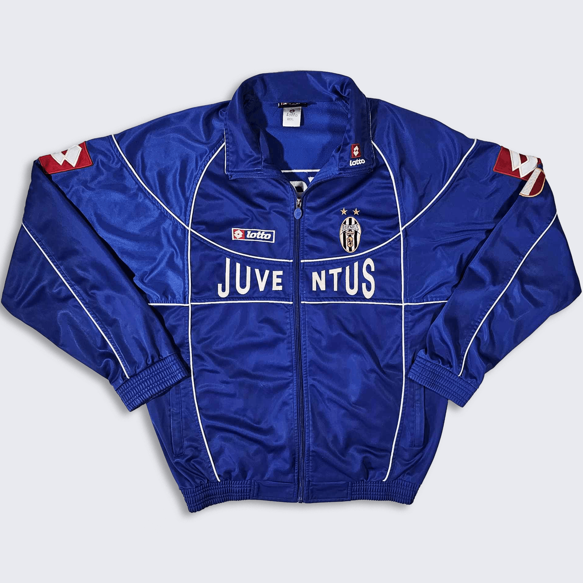 image of Juventus Vintage Lotto Italy Soccer Track Jacket in Blue, Men's (Size 2XL)