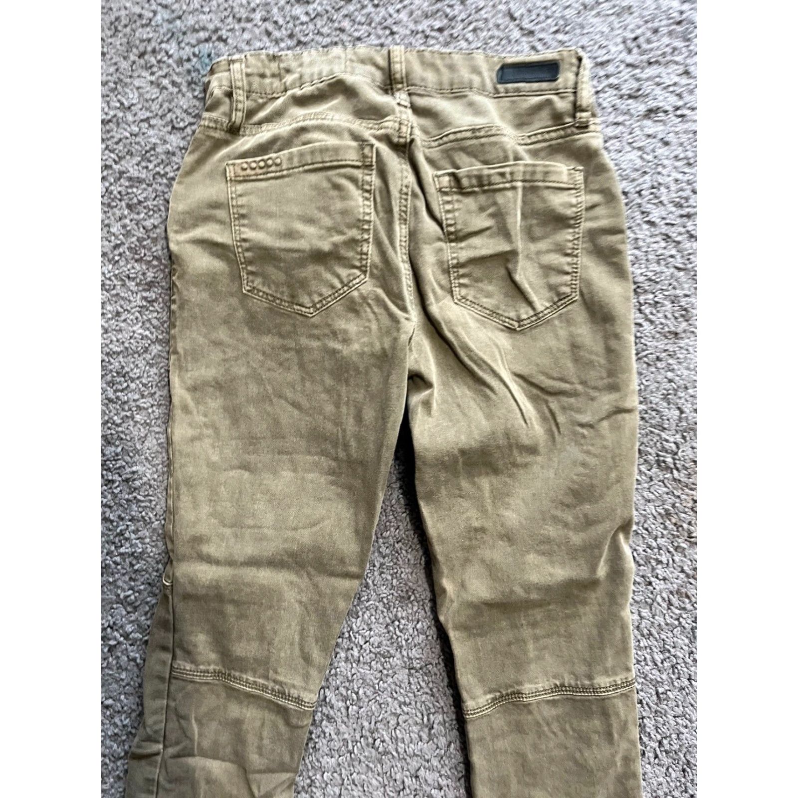 Vintage BLANKNYC Denim Olive Green Utility Pants 26 Zipper Accent Skinny Army Cargo Women Pants 26 Olive Green Zipper Army Skinny Denim Cargo Women Size 26" / US 2 / IT 38 - 3 Thumbnail