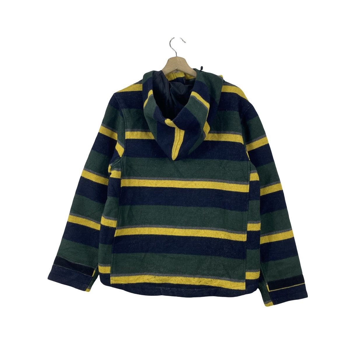 Vintage Vintage GO SLOW CARAWAN Border Stripe Hooded Jacket Fleece Size US L / EU 52-54 / 3 - 8 Thumbnail