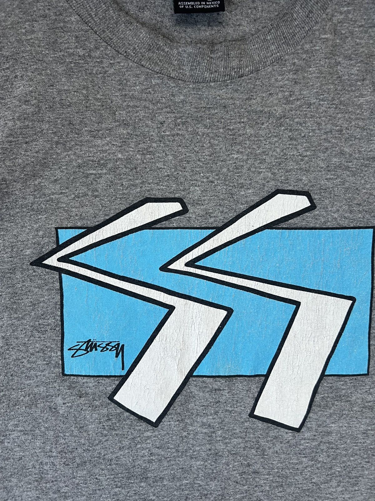 Stussy × Vintage 90’s STUSSY BIG LOGO RETRO RARE Y2K TEE Size US S / EU 44-46 / 1 - 2 Thumbnail