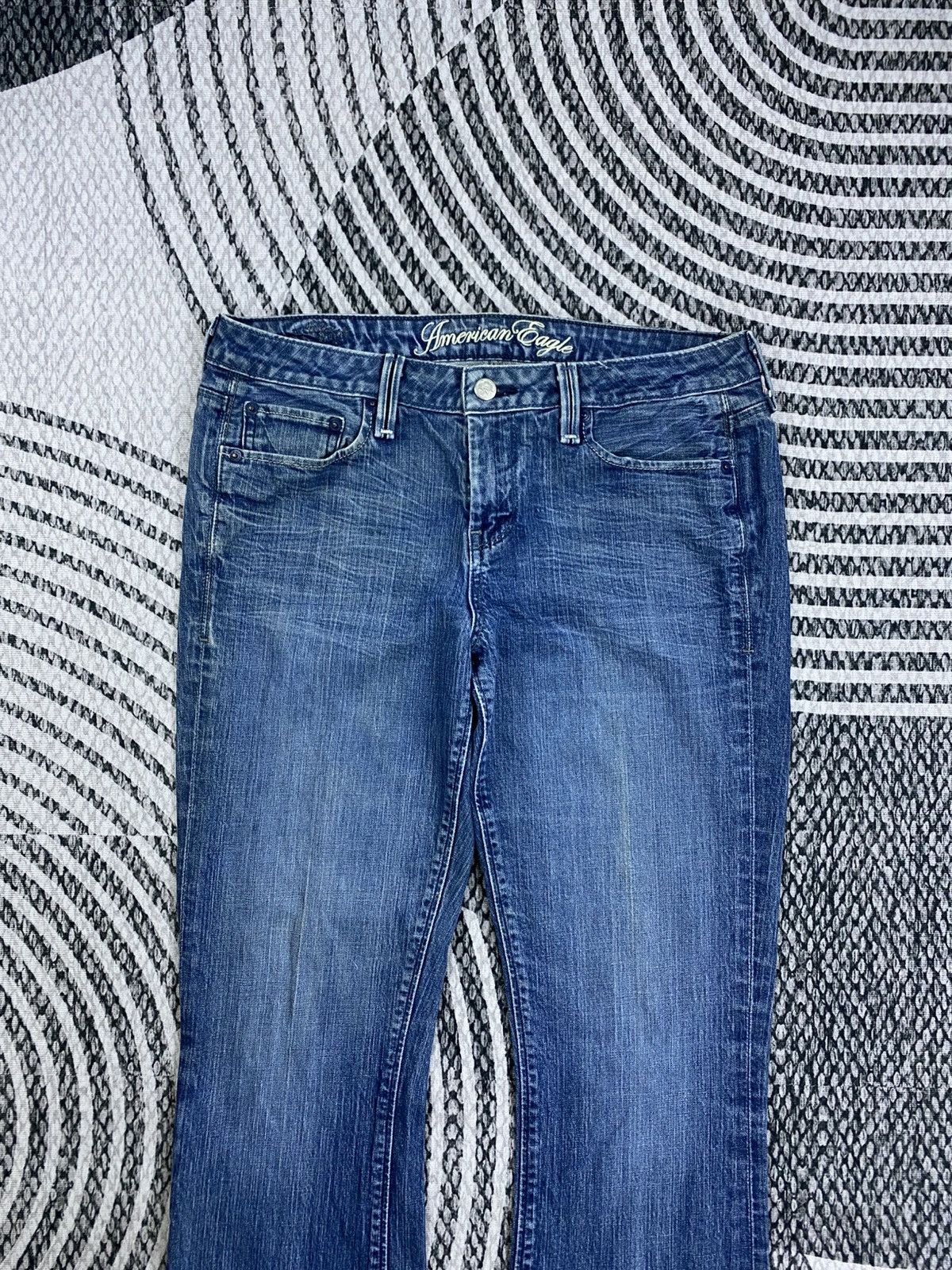 American Eagle Outfitters Vtg American Eagle Denim Blue Bootcut Jeans Size 33" - 7 Thumbnail