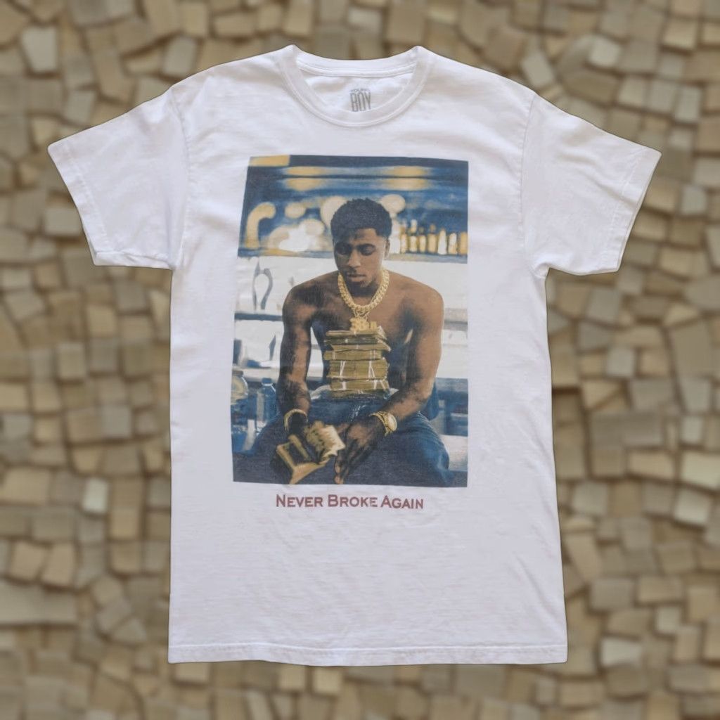 NBA VINTAGE NBA YOUNG BOY MUSIC RAP TEE VTG Y2K HIP HOP 100% COTTON WHITE T SHIRT MEN SZ S Size US S / EU 44-46 / 1 - 1 Thumbnail