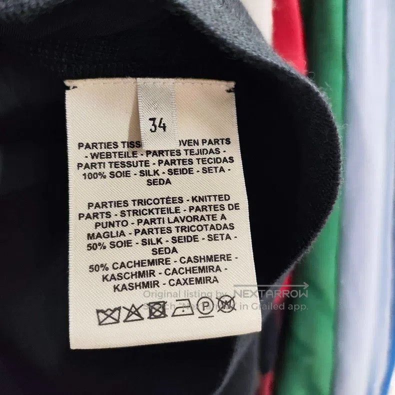 Hermes Hermes Knitted and silk blend jacket in black and white Size XXS / US 00 / IT 34 - 5 Thumbnail