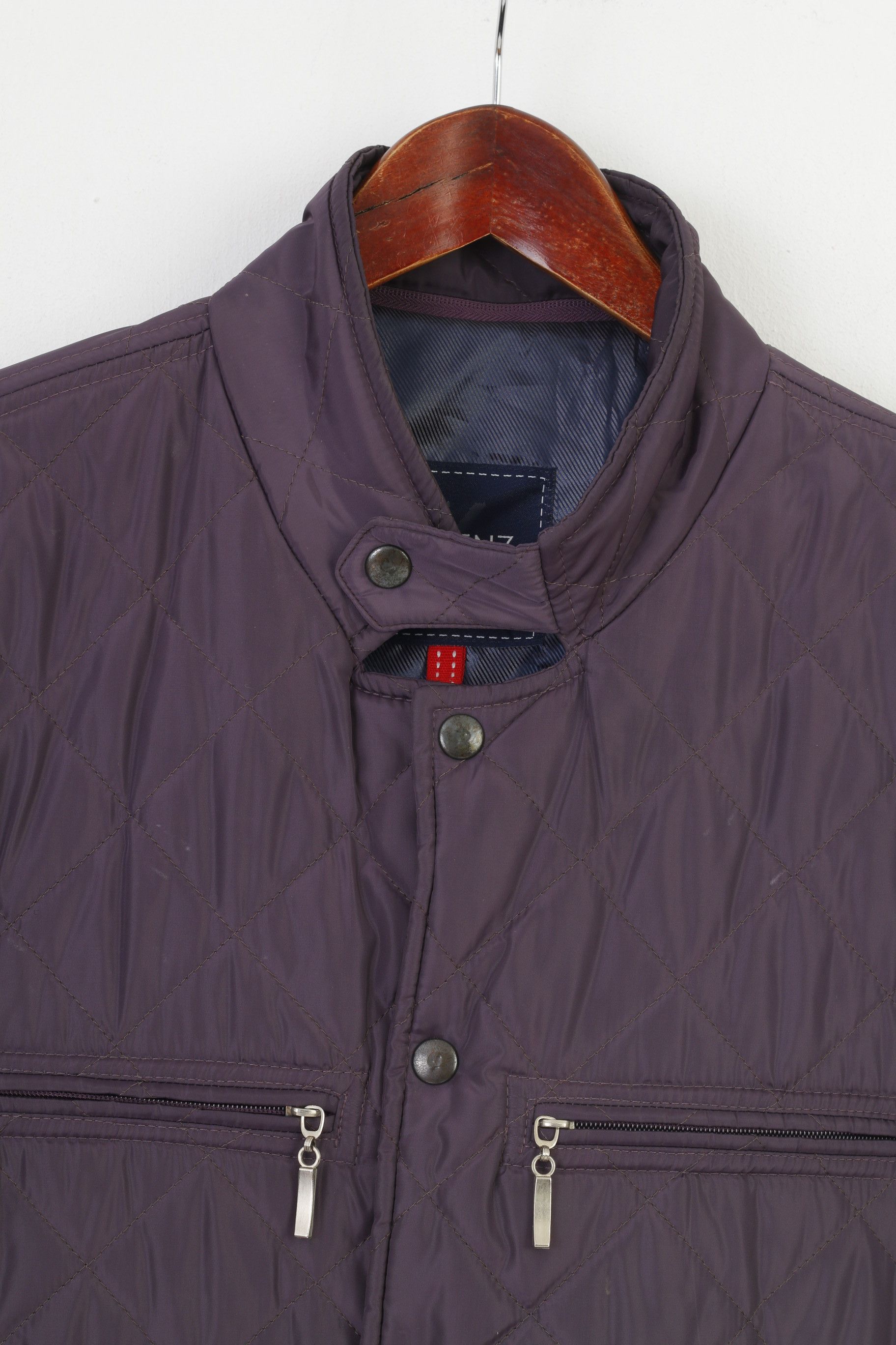 Vintage Kubenz Men 52 L Jacket Purple Snap Buttons Padded 1487 Size US L / EU 52-54 / 3 - 2 Thumbnail