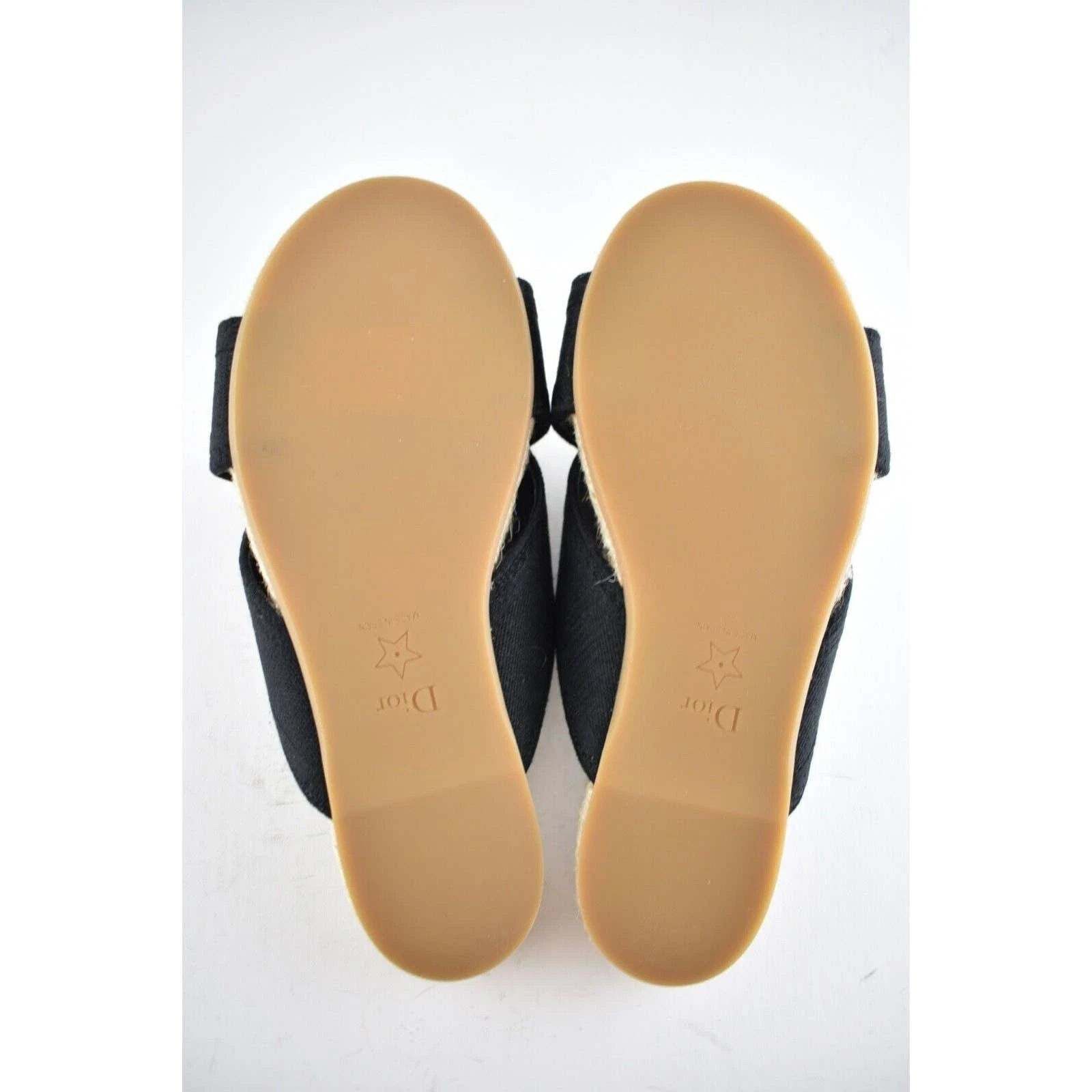 Dior Christian Dior Granville Dway Black Espadrille Logo Size US 5 / IT 35 - 12 Thumbnail