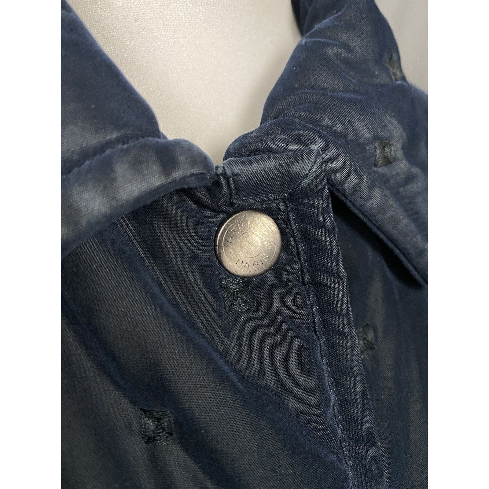 Hermes Hermes by Maison Margiela Women's Blue Quilted Jacket Size 4 Size S / US 4 / IT 40 - 7 Thumbnail