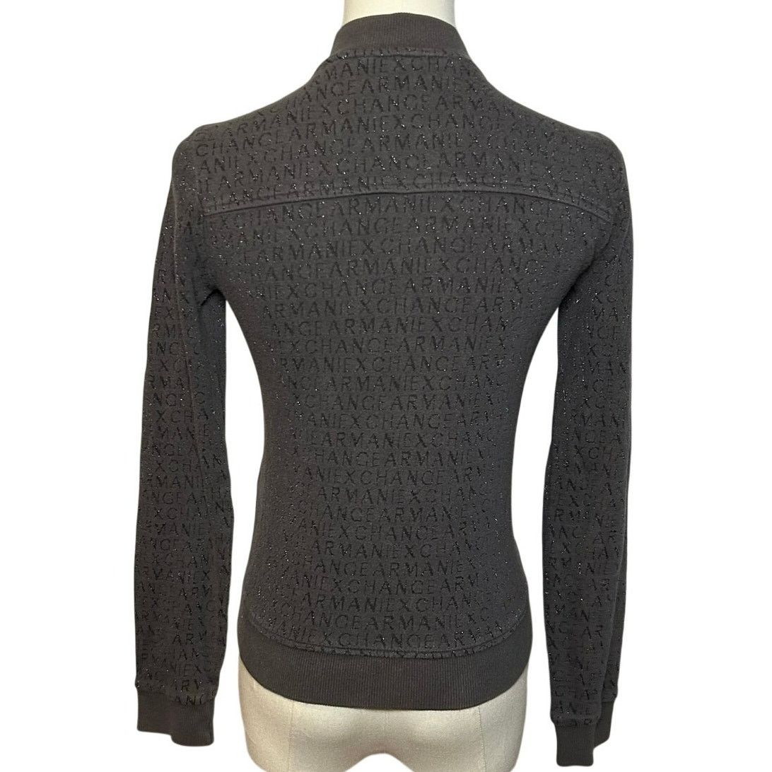 Armani Exchange Armani Exchange Gray Zip Mock Neck Athletic Jacket Small Size S / US 4 / IT 40 - 2 Thumbnail