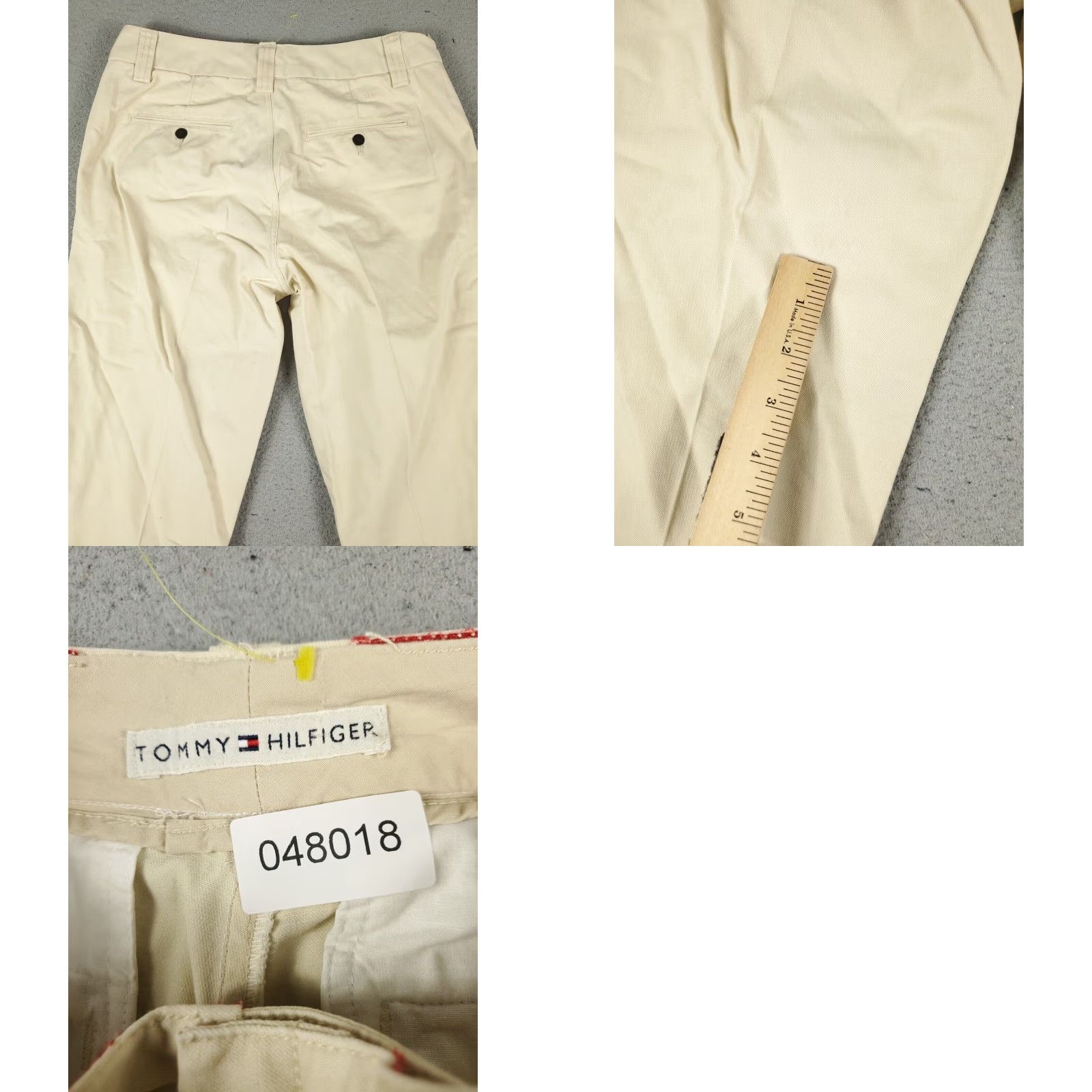 Tommy Hilfiger VINTAGE Tommy Hilfiger Pants Women's Flared Leg Chino Size 31 Ivory Cotton Blend Office Casual Size 24" / US 00 / IT 34 - 8 Thumbnail