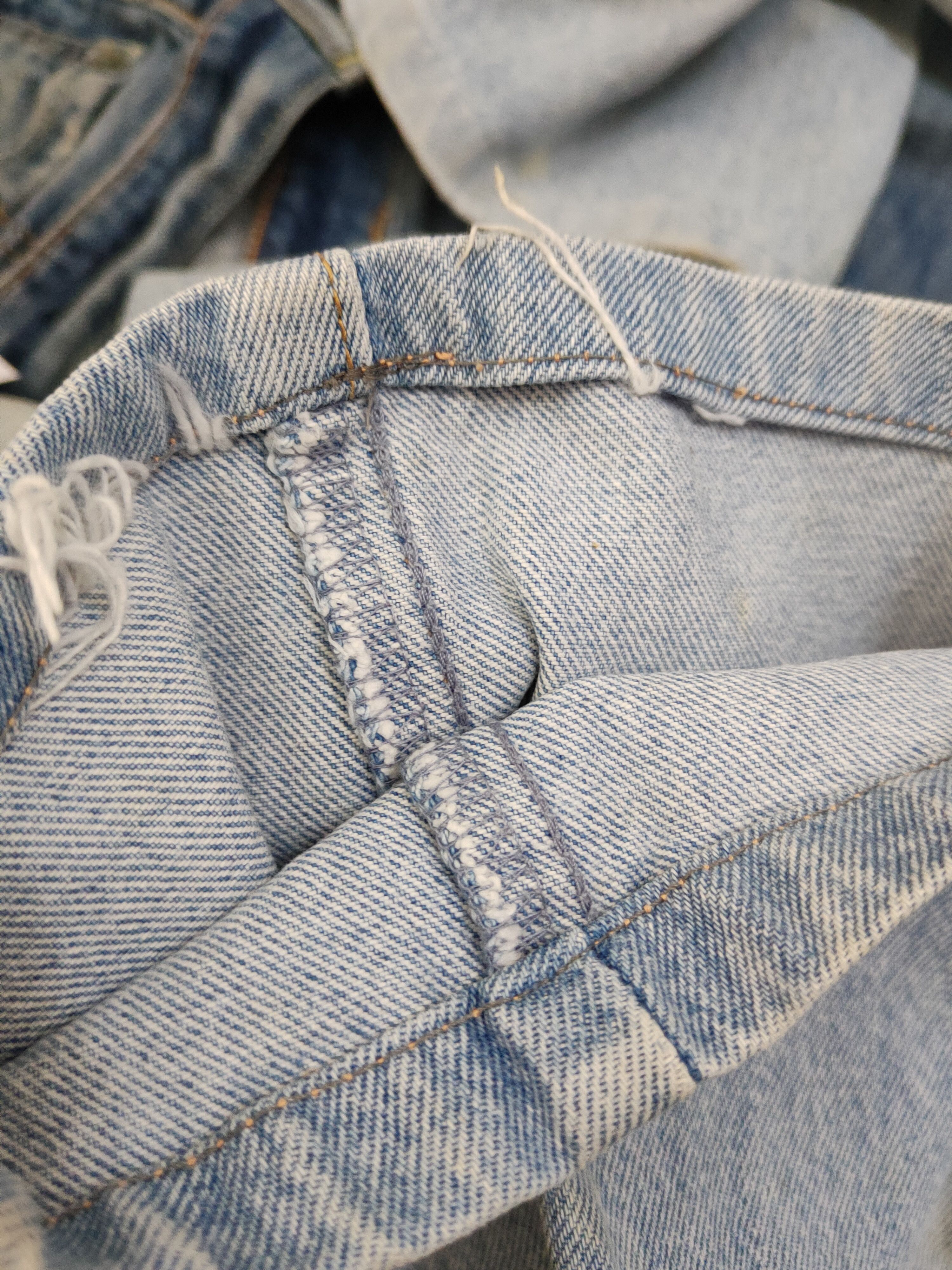 Japanese Brand Fittz Light Blue Distressed Ripped denim Jeans #W1692 Size US 33 - 13 Thumbnail
